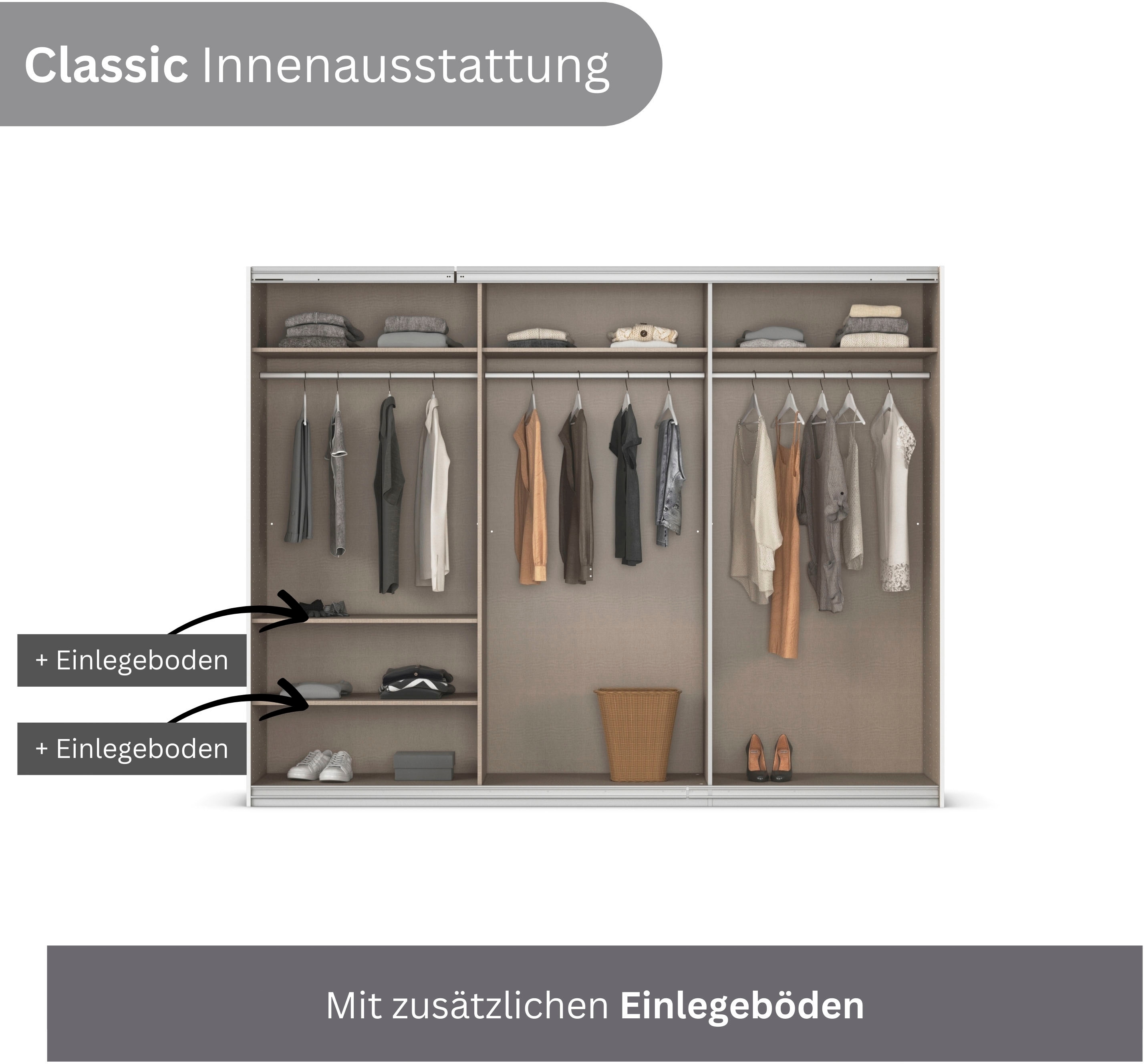 Thumbnail - INOSIGN BY RAUCH Schwebetürenschrank "Kleiderschrank Schrank Garderobe Schlafzimmerschrank THANOS" in 3 verschiedenen Au...