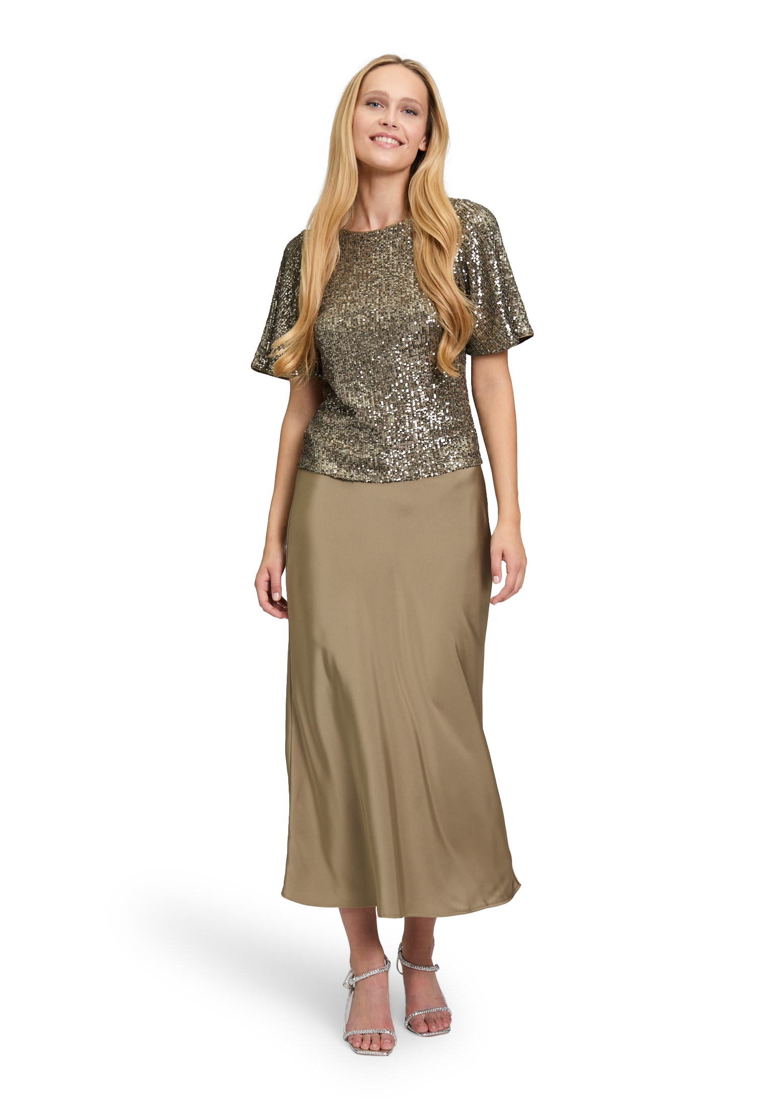 Vera Mont Kurzarmshirt »Vera Mont Damen Pailletten-Bluse mit Flügelärmeln«, (1 tlg.), Pailletten
