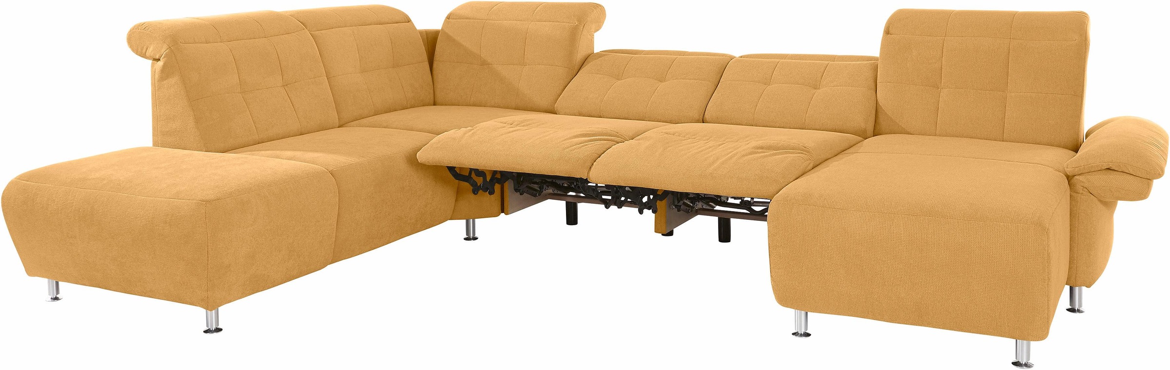 Places of Style Wohnlandschaft »Manhattan U-Form«, 2 Sitze mit elektrischer Relaxfunktion, verstellbare Armlehnen