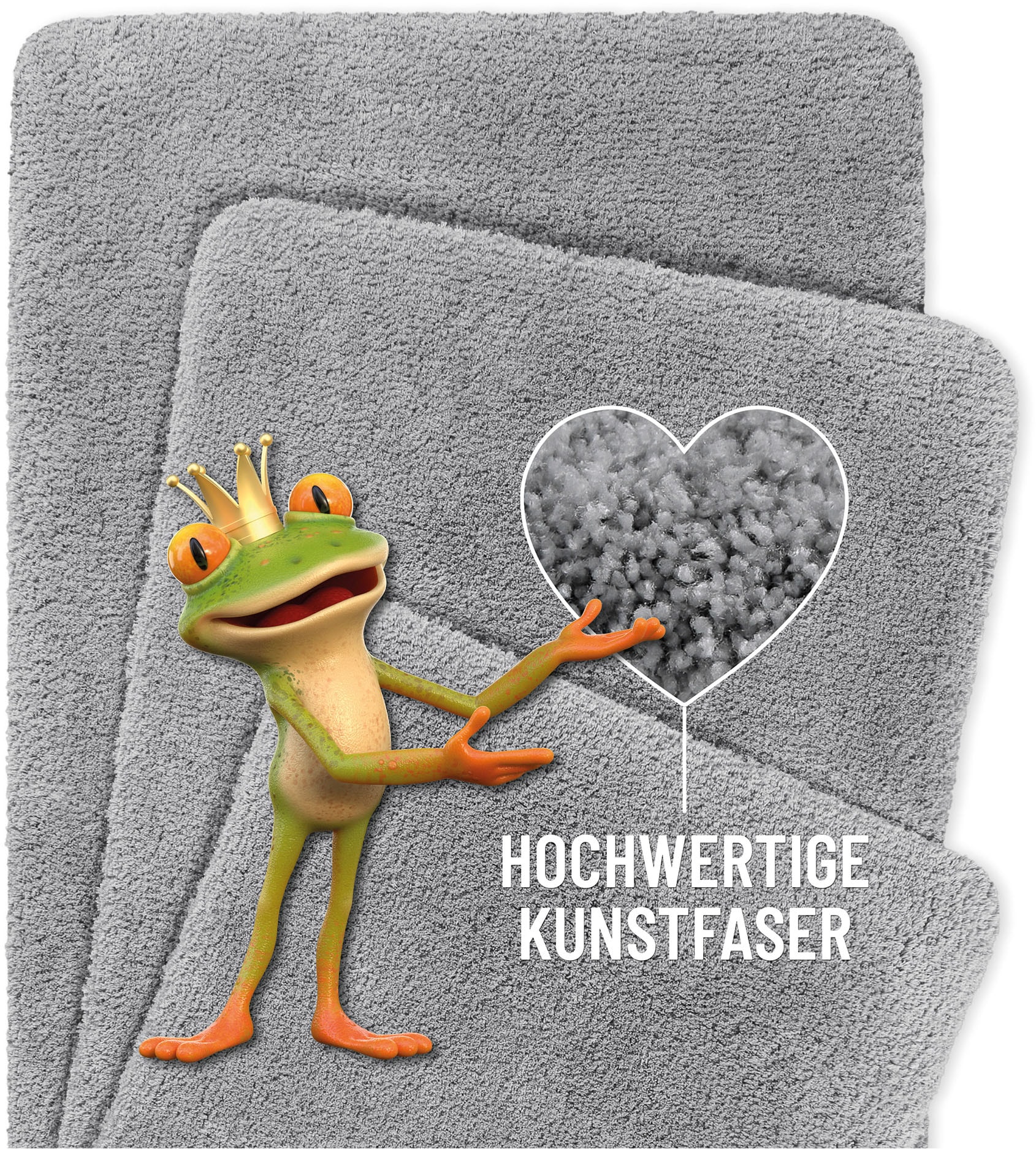 Homie Living Badematte »Porto Azzurro«, rutschhemmend beschichtet, fußbodenheizungsgeeignet-schnell trocknend, Badteppich, uni, rechteckig & rund, waschbar, Badezimmerteppich