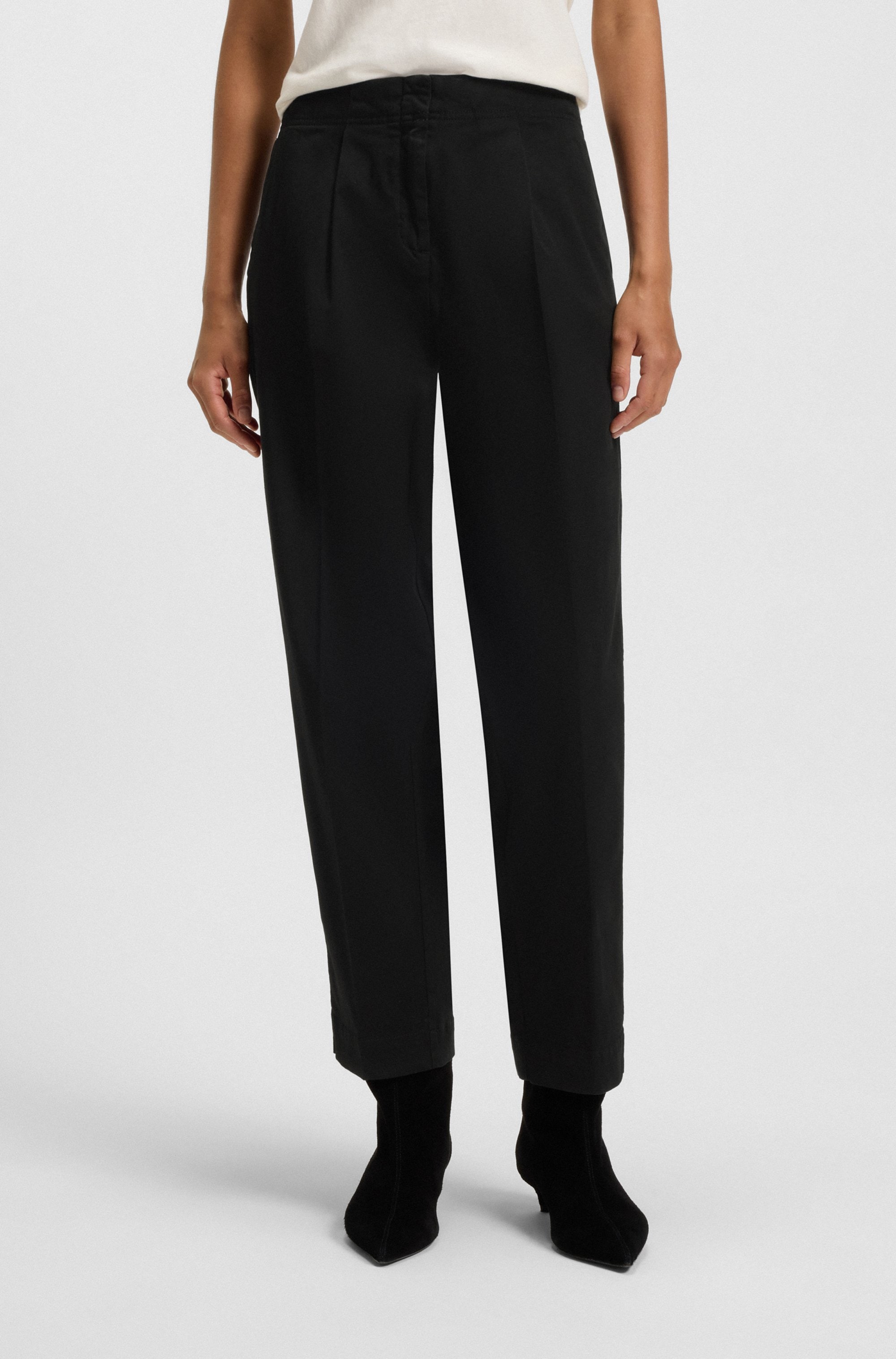 BOSS ORANGE Chinohose "Taquina Premium Damenmode", im Loose Barrel Fit günstig online kaufen