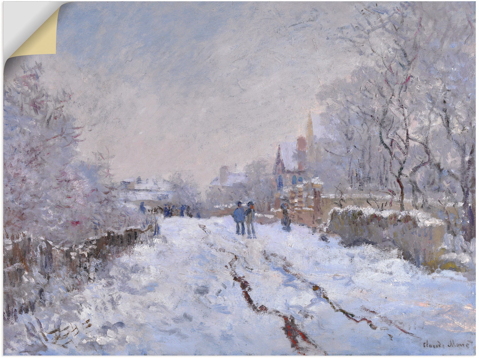 Artland Wandbild »Schnee in Argenteuil.«, Vier Jahreszeiten Bilder, (1 St.), als Leinwandbild, Poster in verschied. Größen