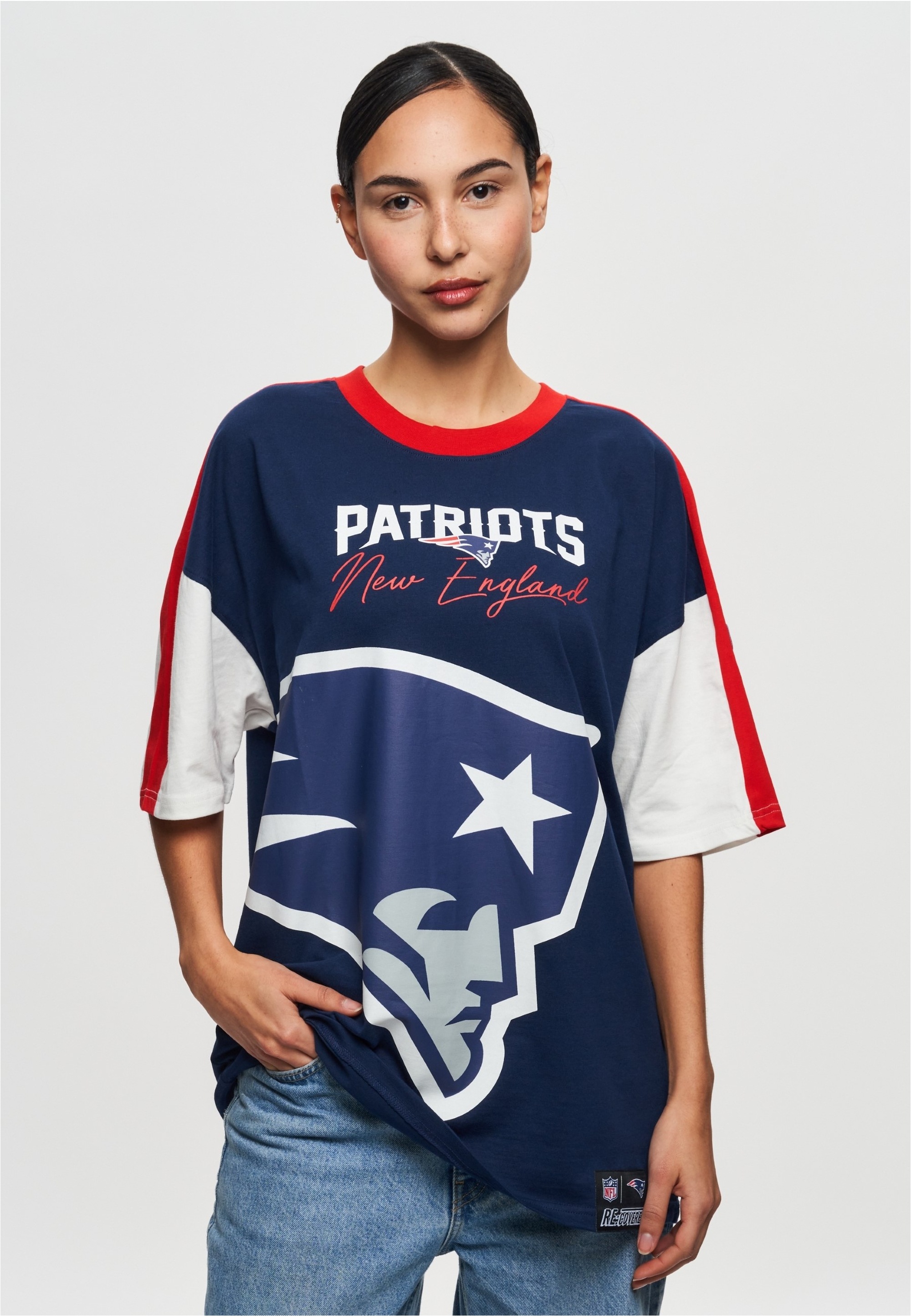 Recovered T-Shirt »NFL Patriots New England Cut and Sew Oversized«, (1 tlg.), für alle New England Patriots-Fans