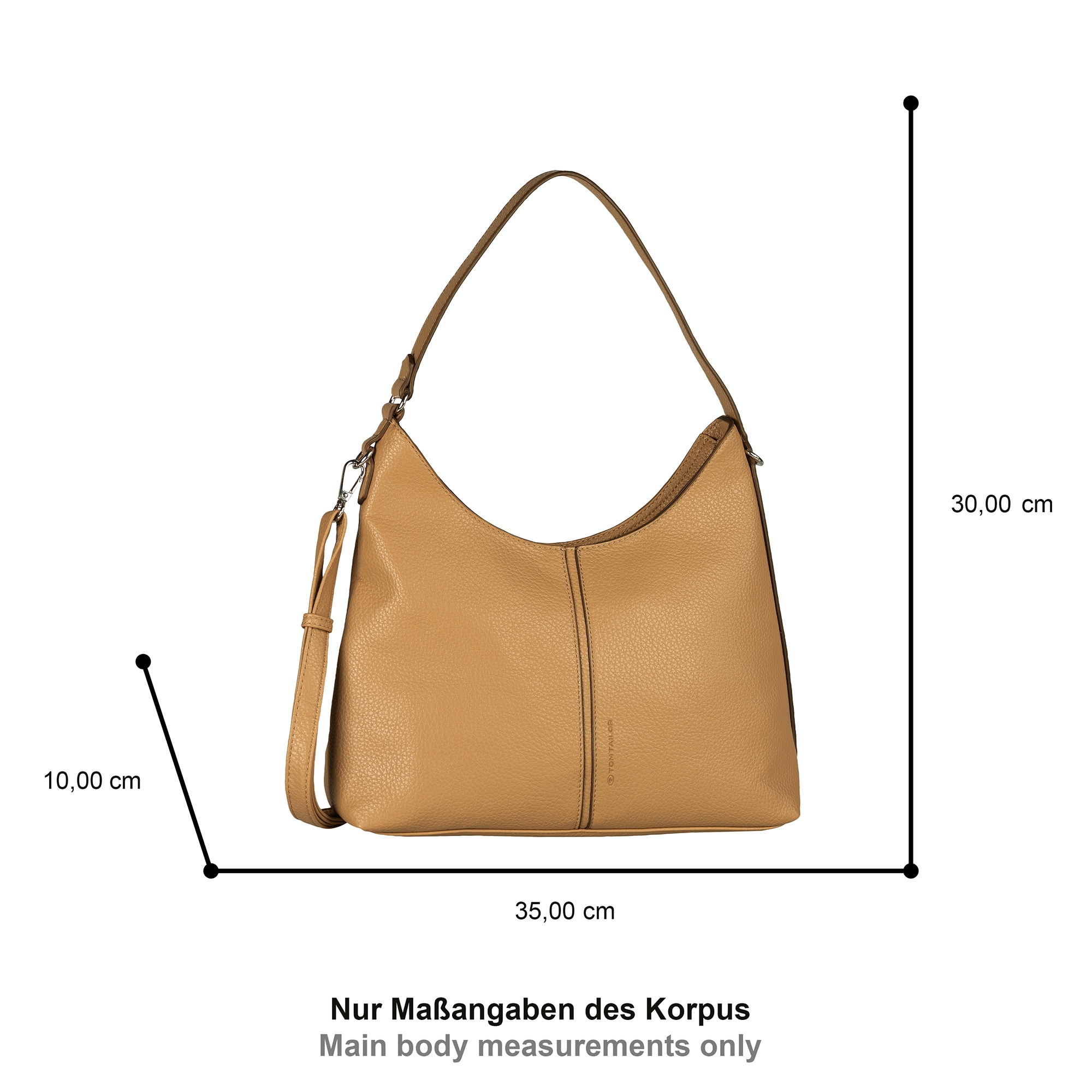 TOM TAILOR Hobo »Jema«, in trapezförmigen und klare Formen mit dezenten Farben