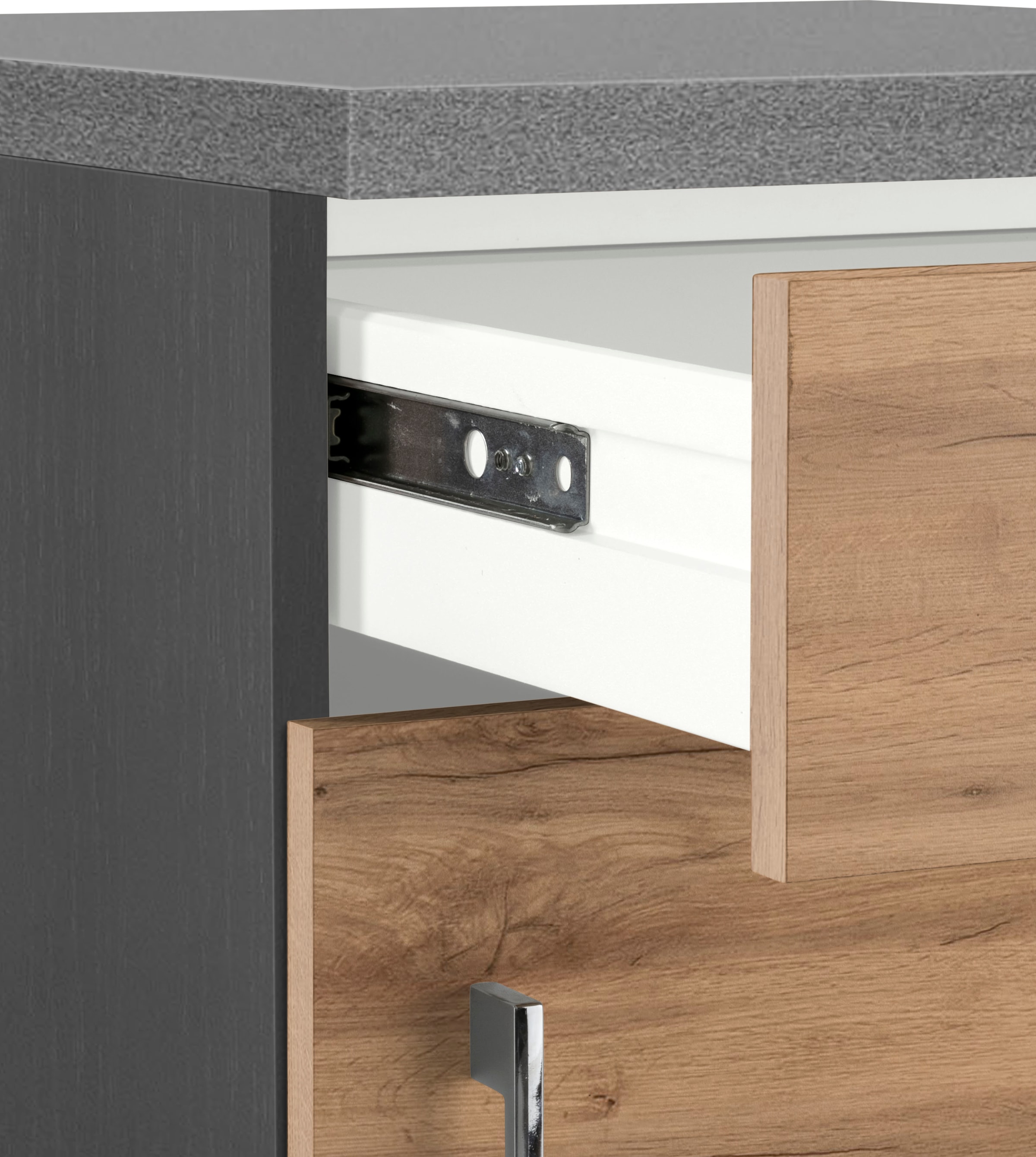 KOCHSTATION Unterschrank »KS-Colmar«, 50 cm, mit Metallgriff, für viel Stauraum