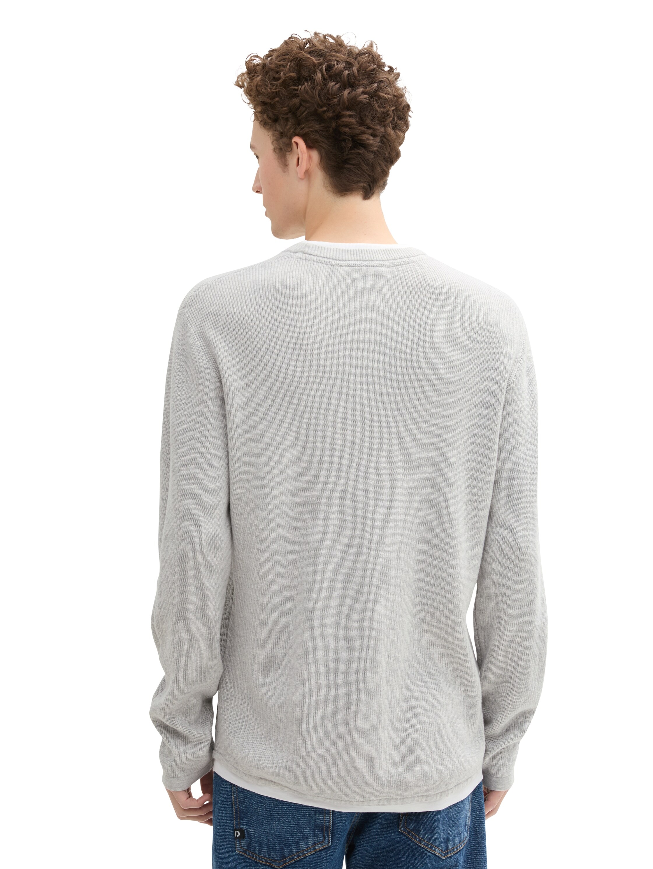 TOM TAILOR Denim 2-in-1-Pullover, mit Struktur