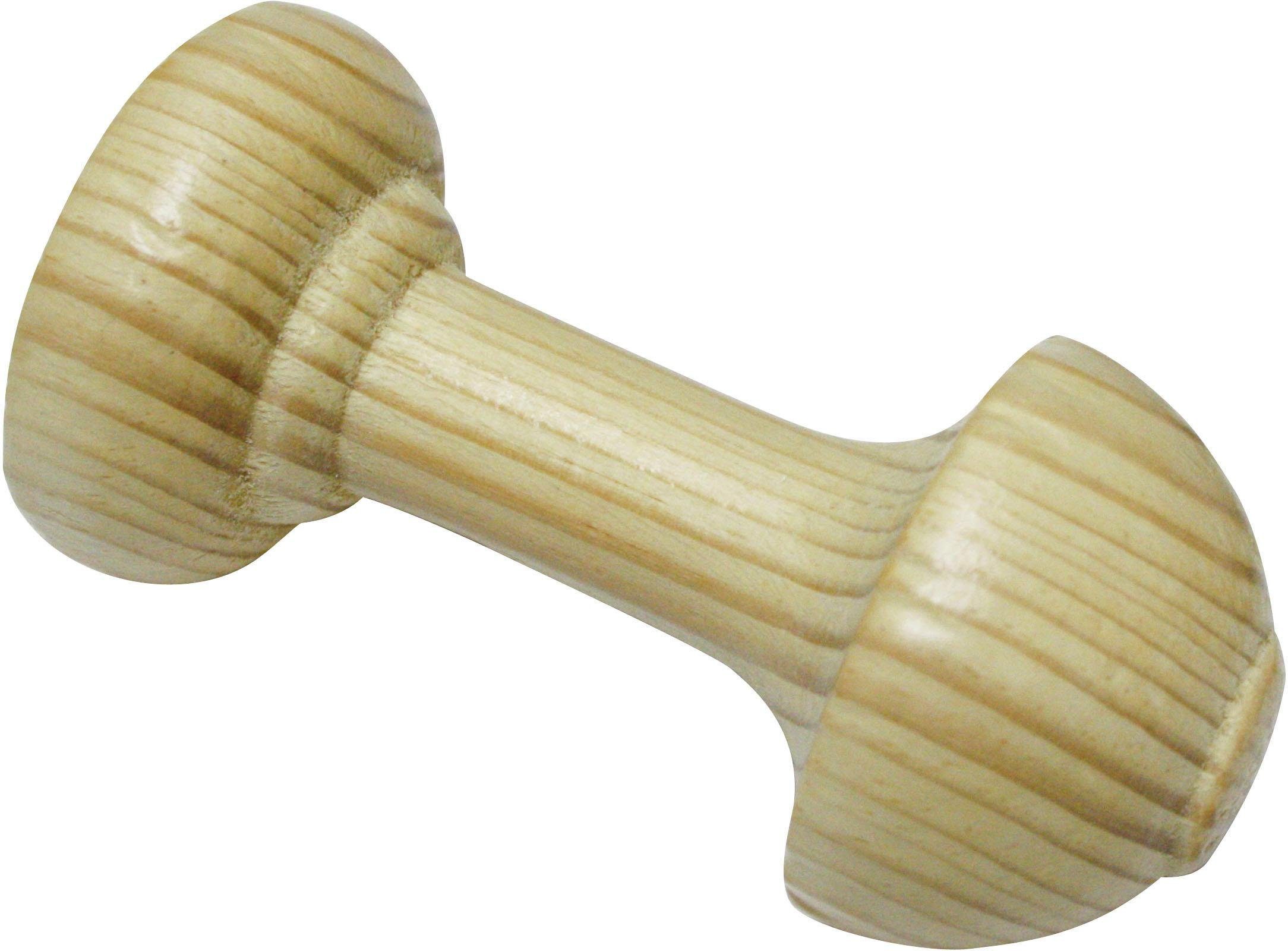GARDINIA Schalhalter "mit Haken, Holz" Serie Gardinenstangen-Set Lugano Classic Ø 28 mm