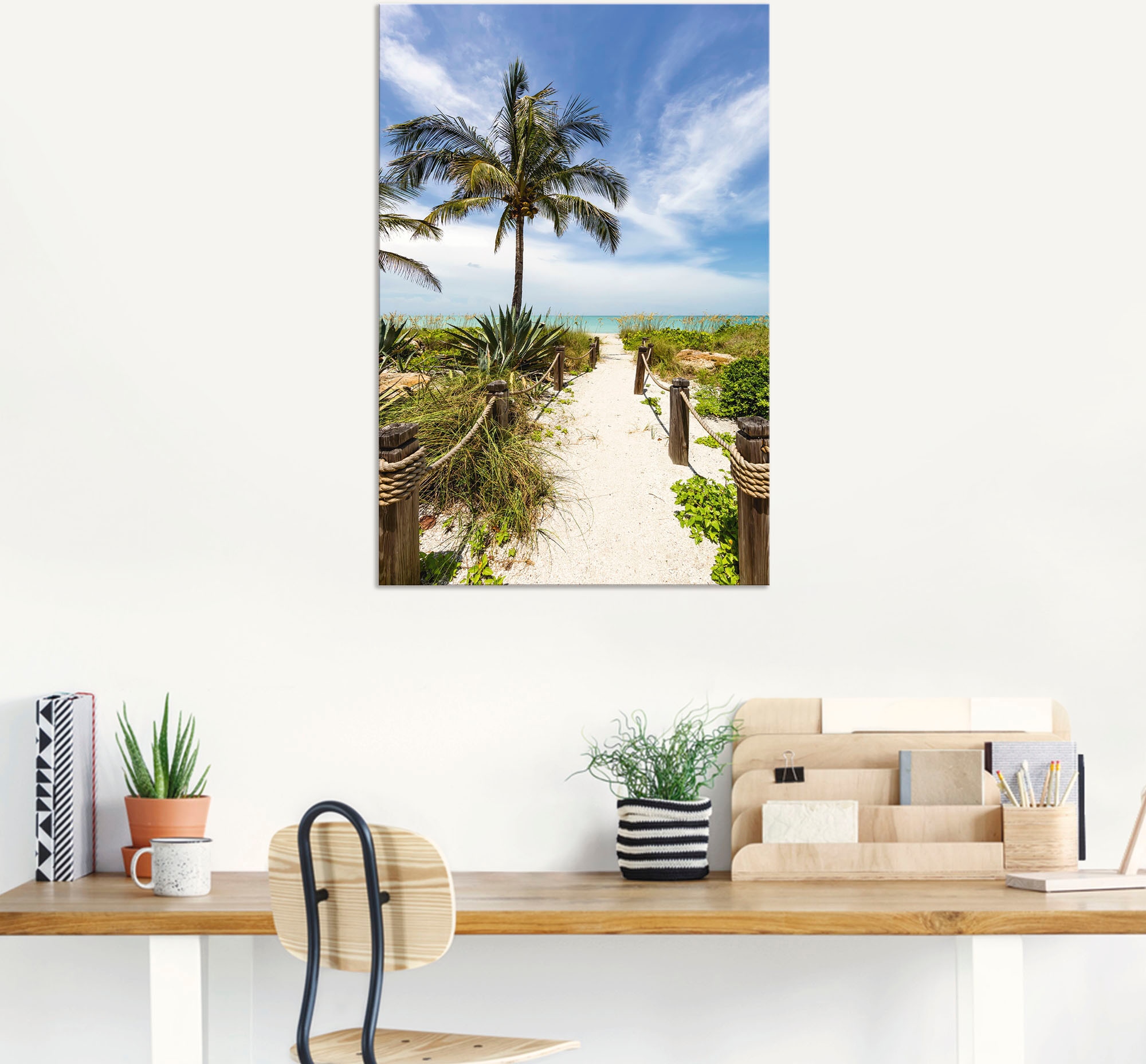 Artland Wandbild »Weg zum Strand II«, Strandbilder, (1 St.), als Alubild, Outdoorbild, Poster, Wandaufkleber in verschied. Größen
