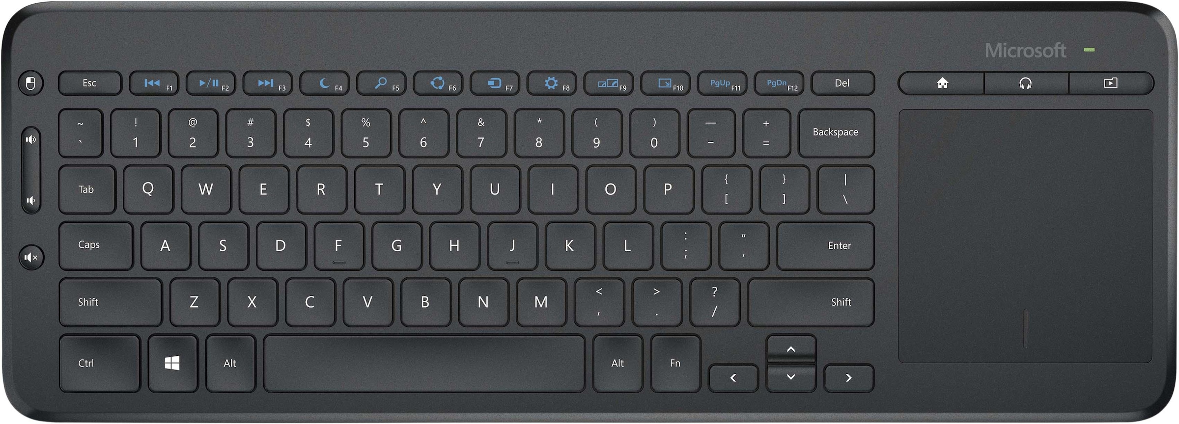 Microsoft Tastatur mit Touchpad »All-in-One Media Keyboard«, (Touchpad-Multimedia-Tasten)