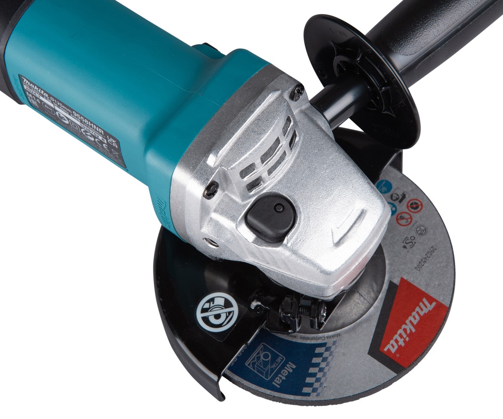 Makita Winkelschleifer »9558HNRG, 125mm, 840W, 11.000 min⁻¹« Kompaktes Gerät zum Schneiden und Schleifen mit Wiederanlaufschutz