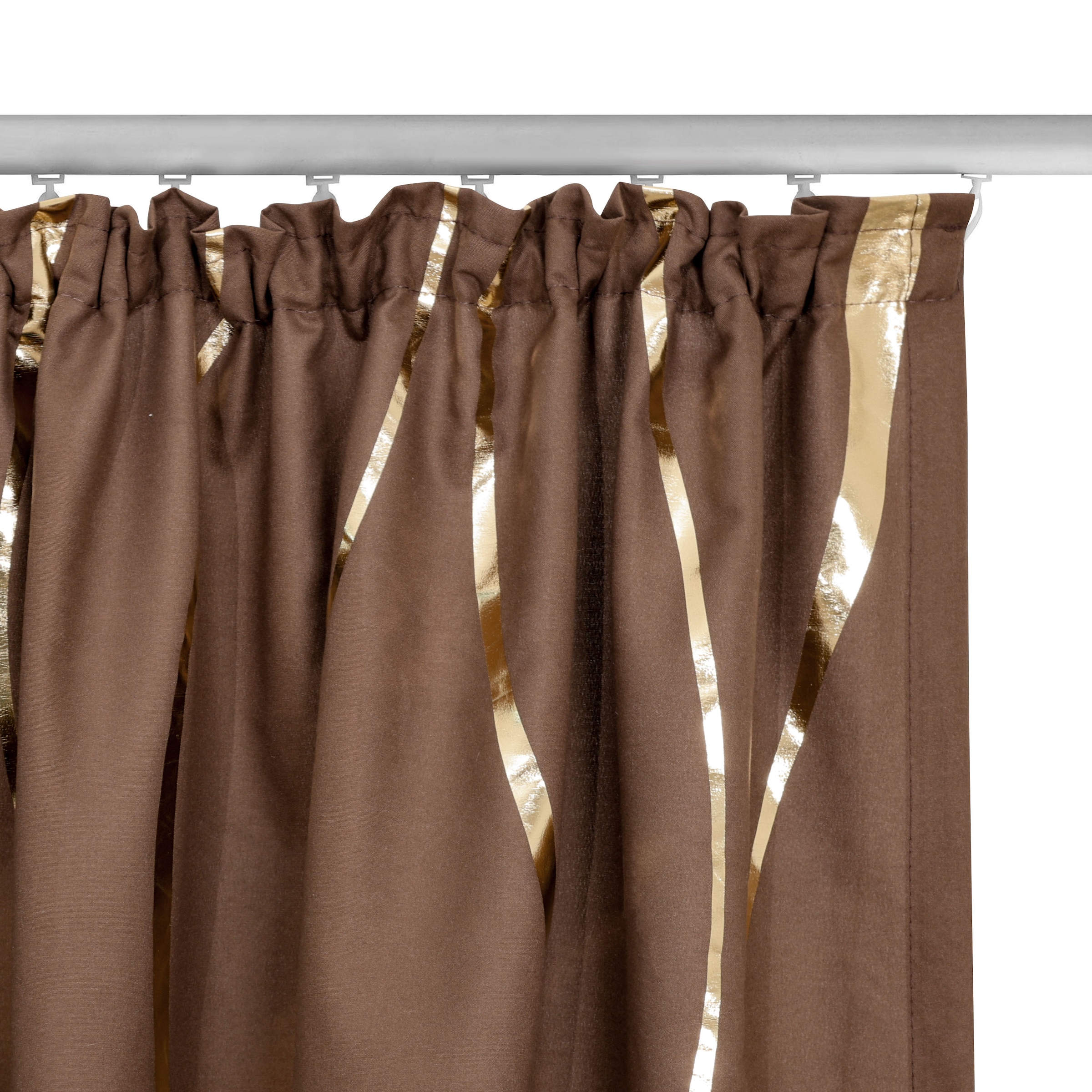 OTTO home Gardine »Quinnton« Kräuselband 2 Stk. tlg. Metallic‑Akzenten, Kräuselband, schöner Stoff, mittelleicht