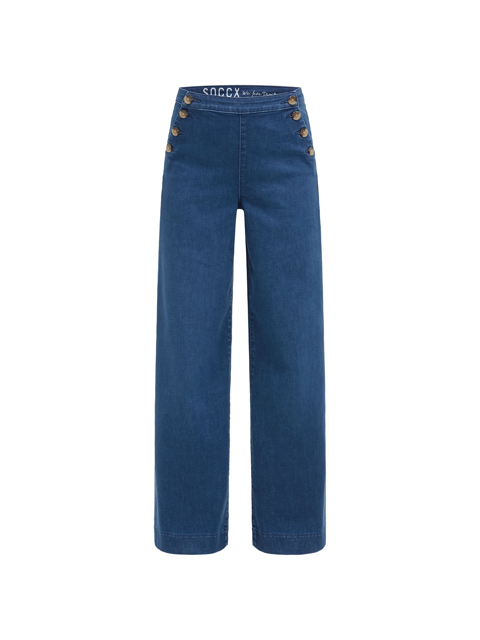 SOCCX Comfort-fit-Jeans mit hoher Leibhöhe