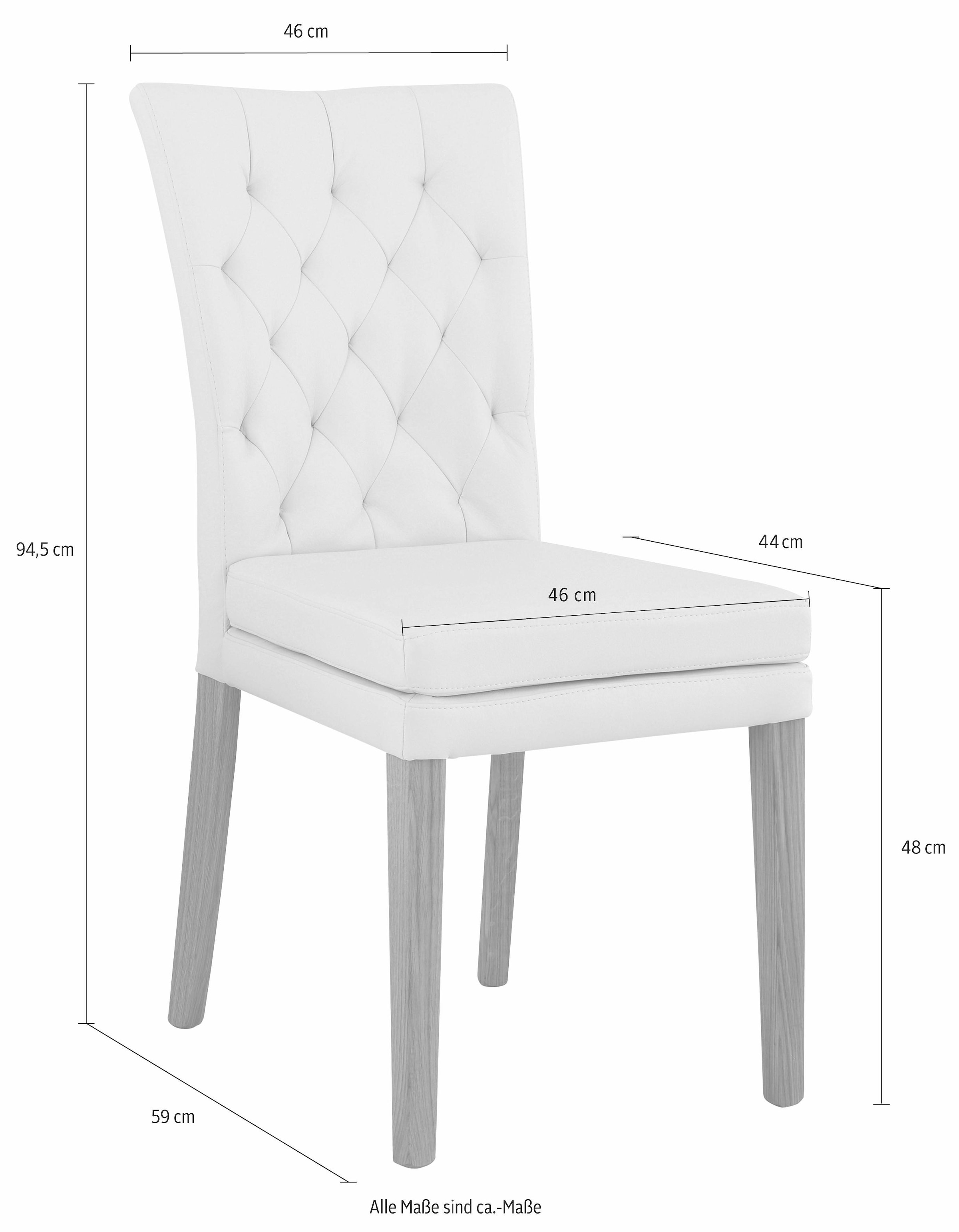 Home affaire Esszimmerstuhl »Colorado BESTSELLER Polsterstuhl«, (Set), 2 St., Luxus-Microfaser, Beine in eiche oder nussbaum. Im 2er, 4er oder 6er-Set