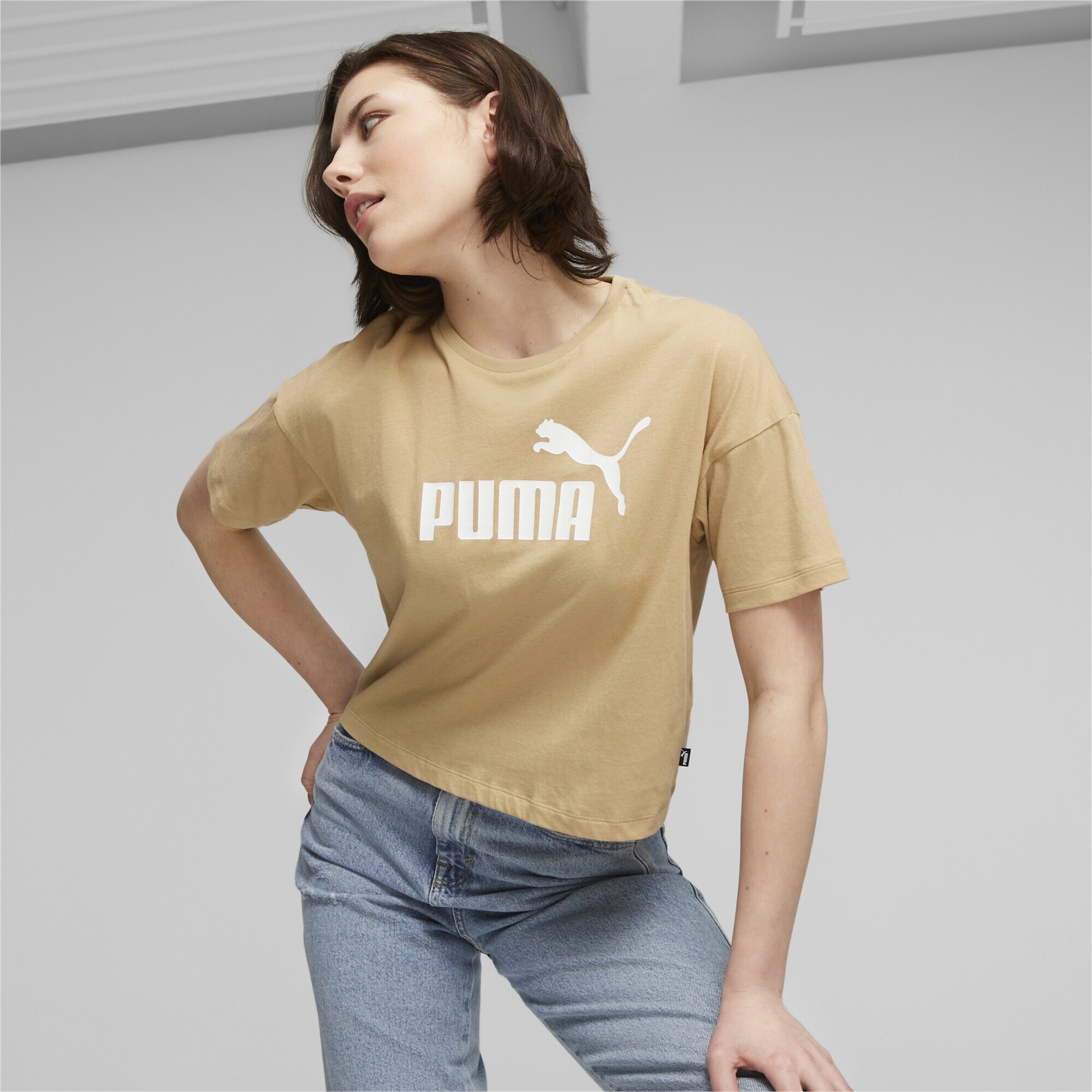 PUMA Crop-Top »Essentials Logo Cropped T-Shirt Damen«