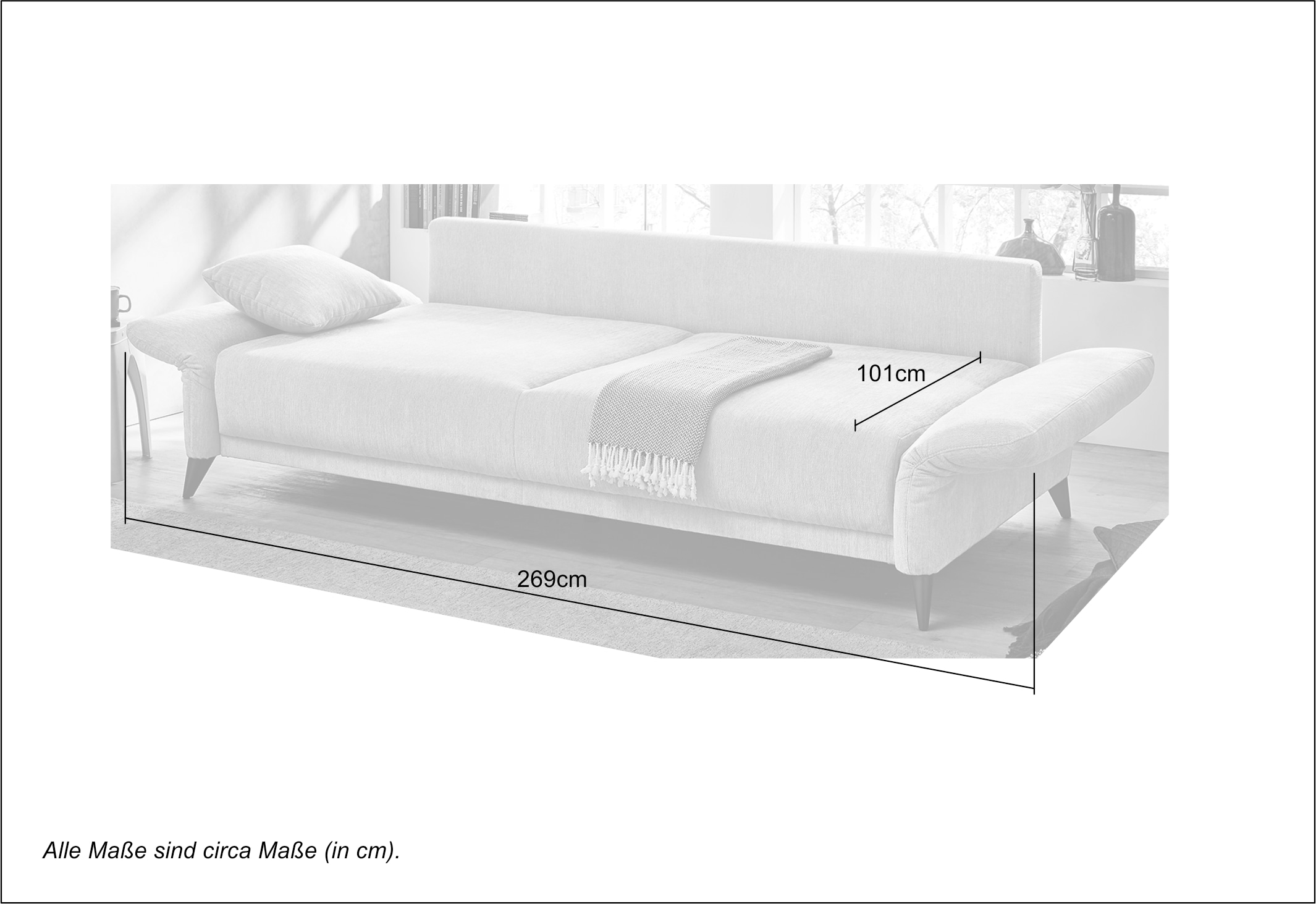 Jockenhöfer Gruppe Big-Sofa »Schenna«,  verstellb.Armlehnen,Federkernpolsterung,8 Kissen,frei im Raum stellbar  kaufen | BAUR