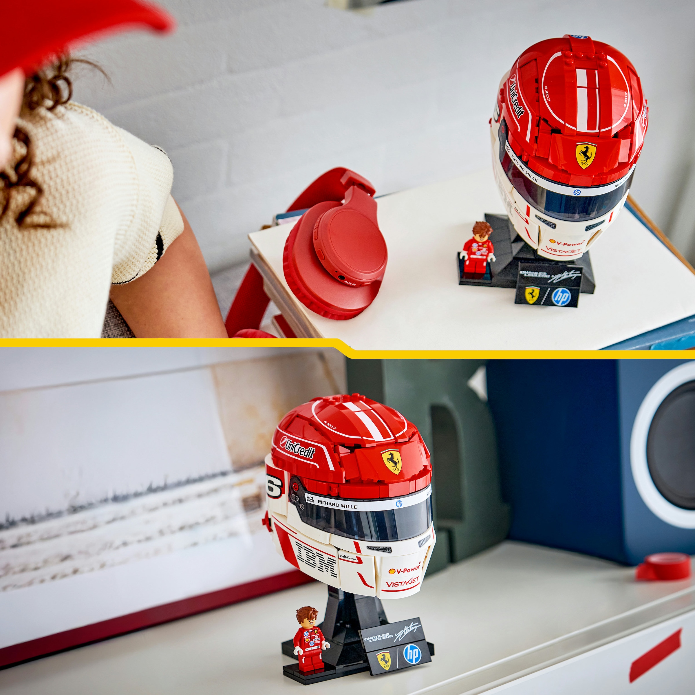 LEGO® Konstruktionsspielsteine »Scuderia Ferrari HP Charles Leclerc Helm (43014)« LEGO Editions Formula 1