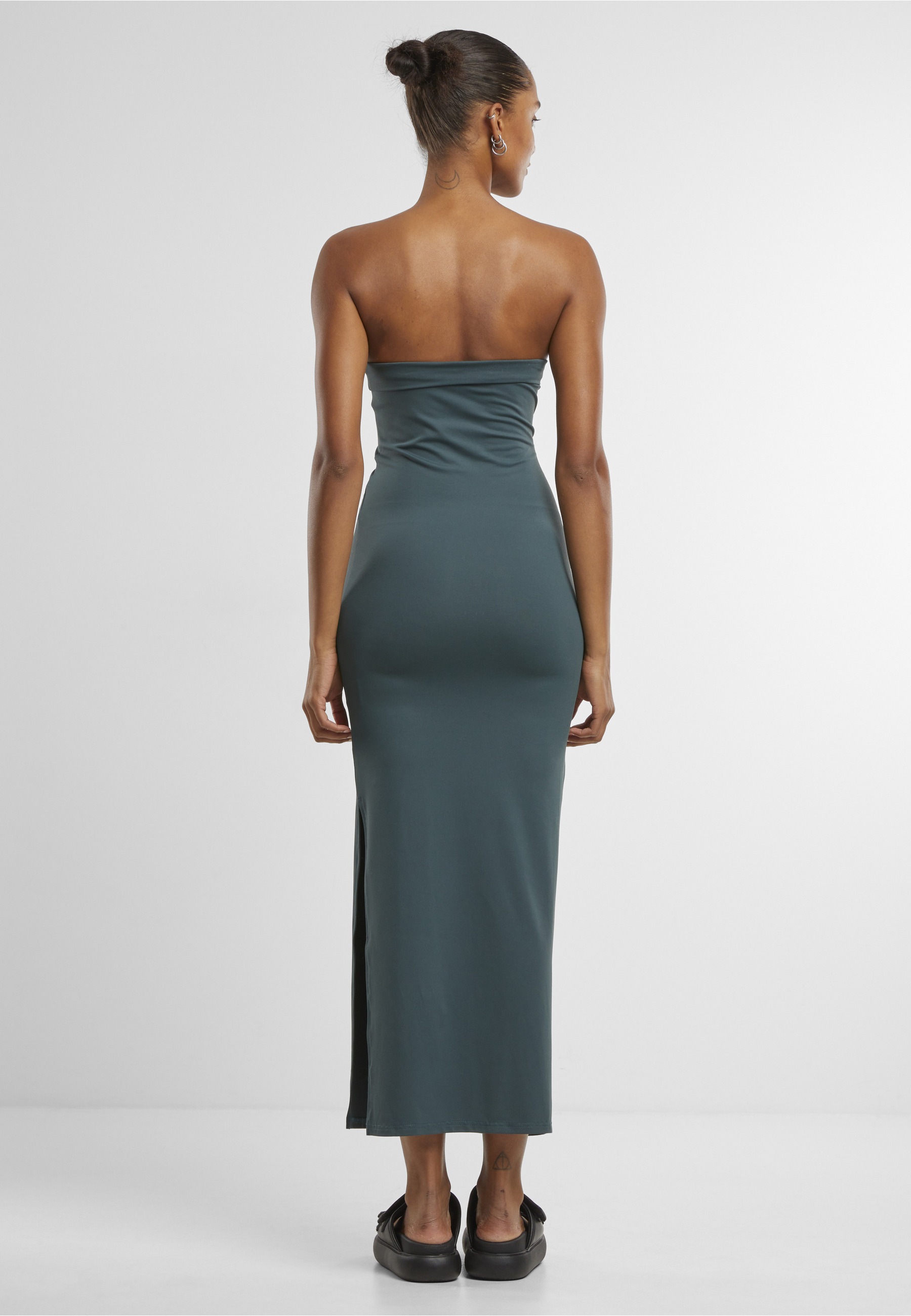 URBAN CLASSICS Shirtkleid »Urban Classics Ladies Bandeau Midi Dress« 1 Stk. tlg.