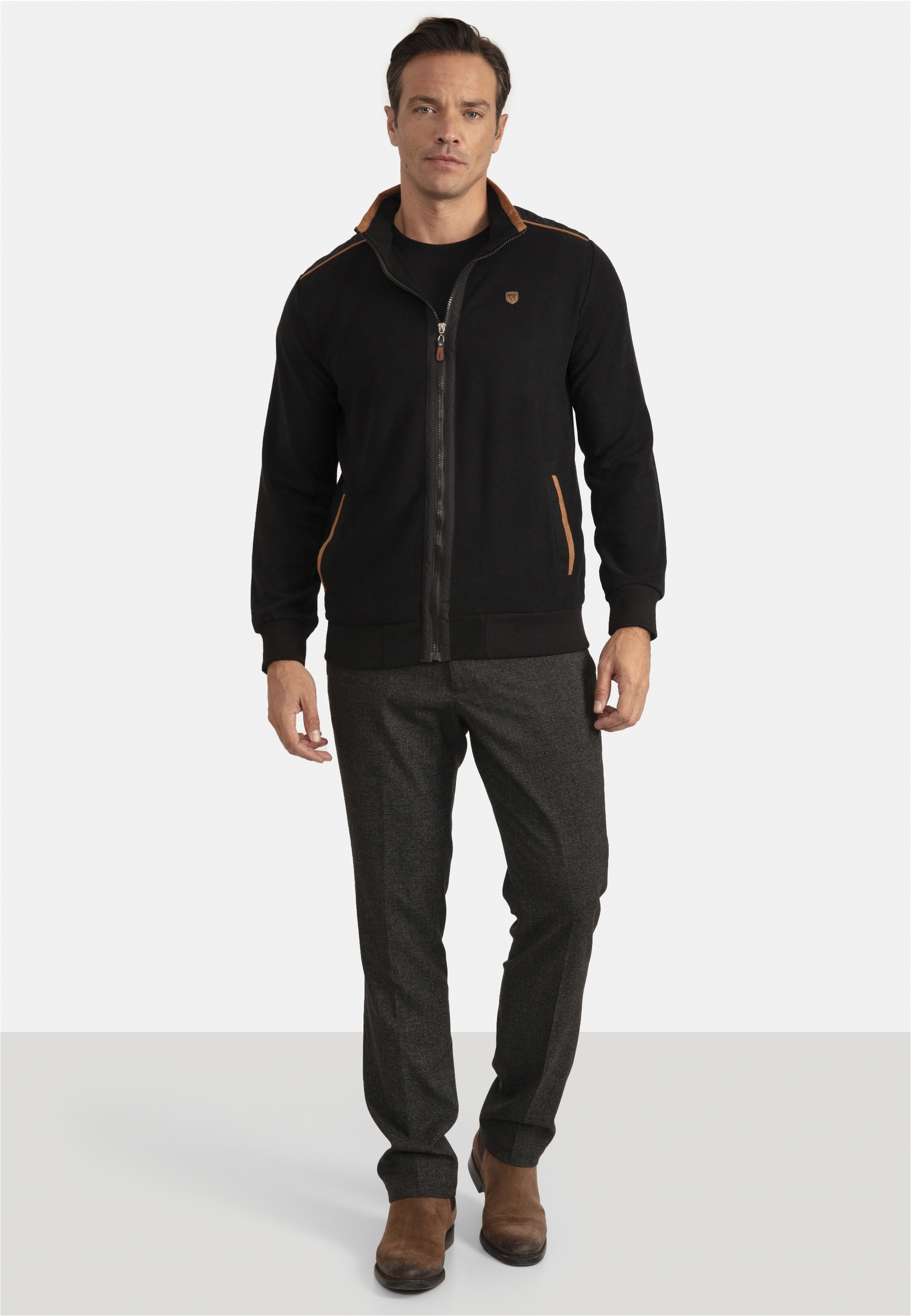 SIR RAYMOND TAILOR Sweatjacke »Specter«, mit Stehkragen