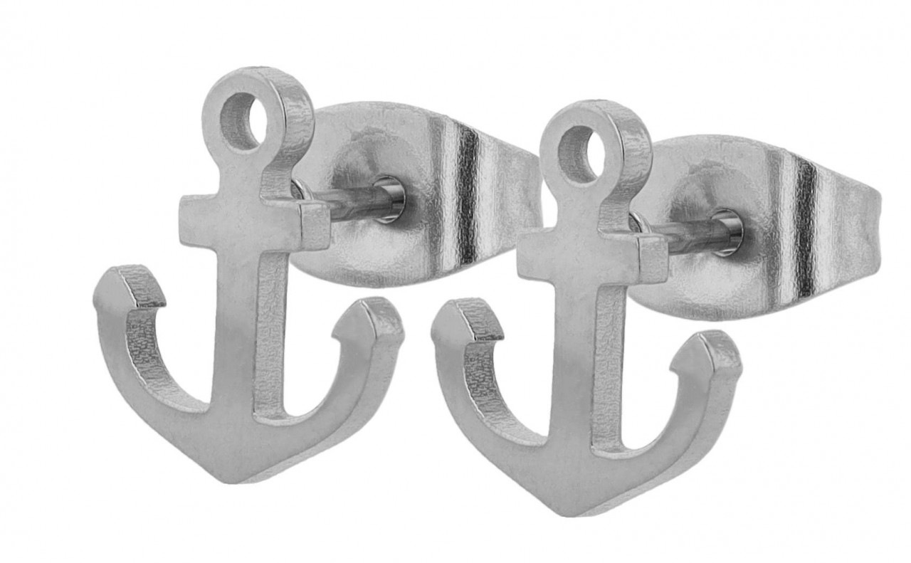 Adelia´s Paar Ohrhänger »Neuheit 2025 - Unisex Ohrstecker aus Edelstahl mit Anker«