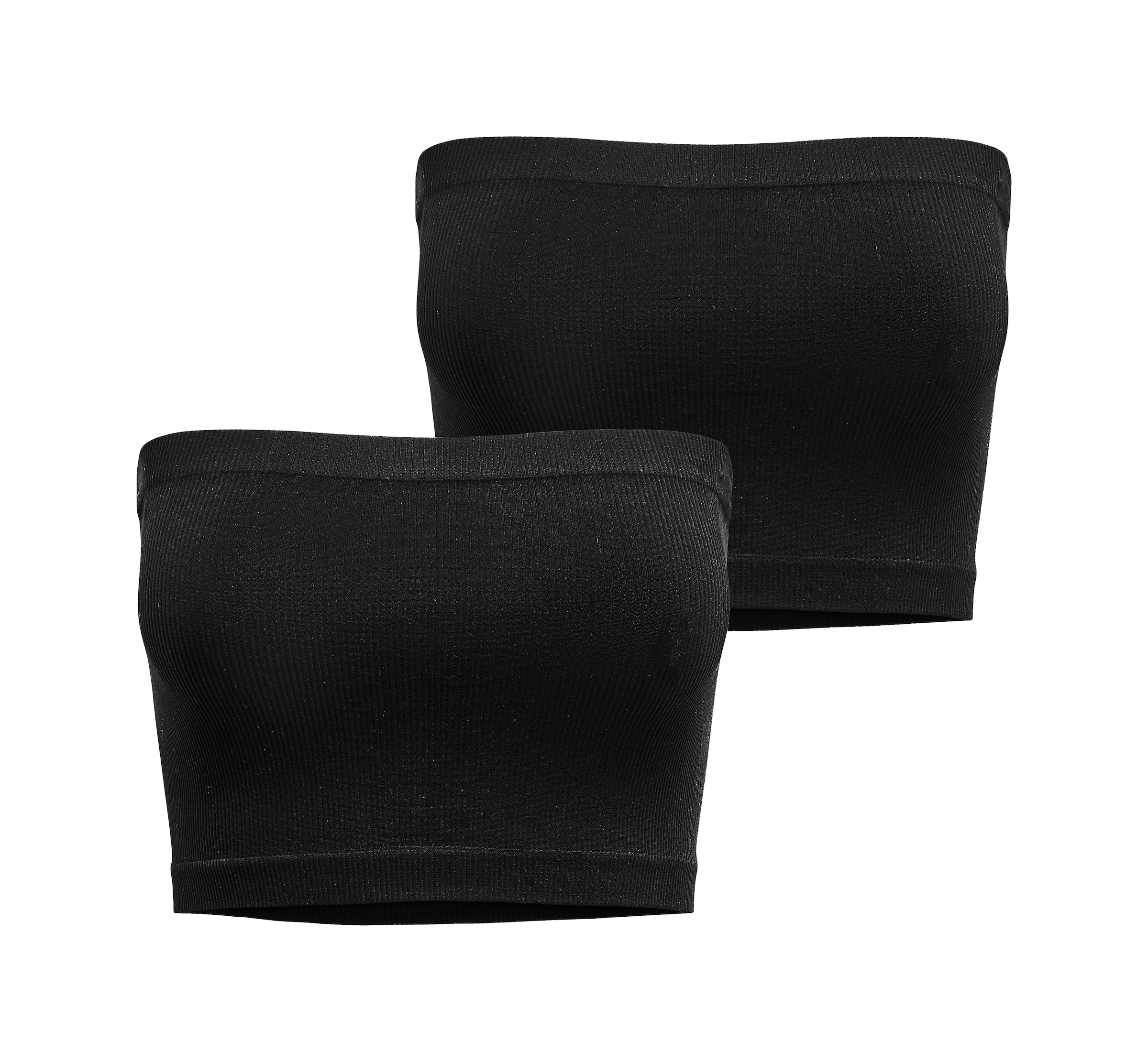 ONLY "ONLVICKY RIB SEAMLESS 2-PACK BANDEAU TOP" Packung, 2 Stk. günstig online kaufen