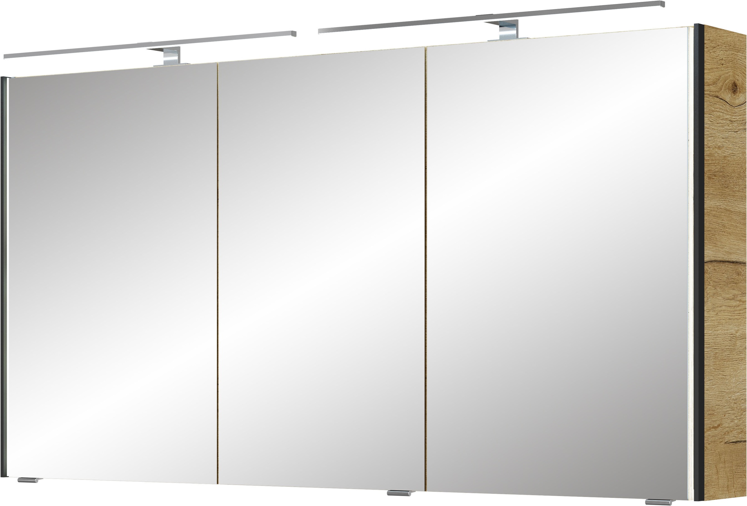 Saphir Badmöbel-Set »Badezimmer-Set 133,2 cm breit, inkl. Türdämpfer, 3 Türen, 4 Schubladen«, (Set, 2 St.), Serie 7045 2-teilig Mineralmarmor-Doppelwaschtisch, LED-Spiegelschrank