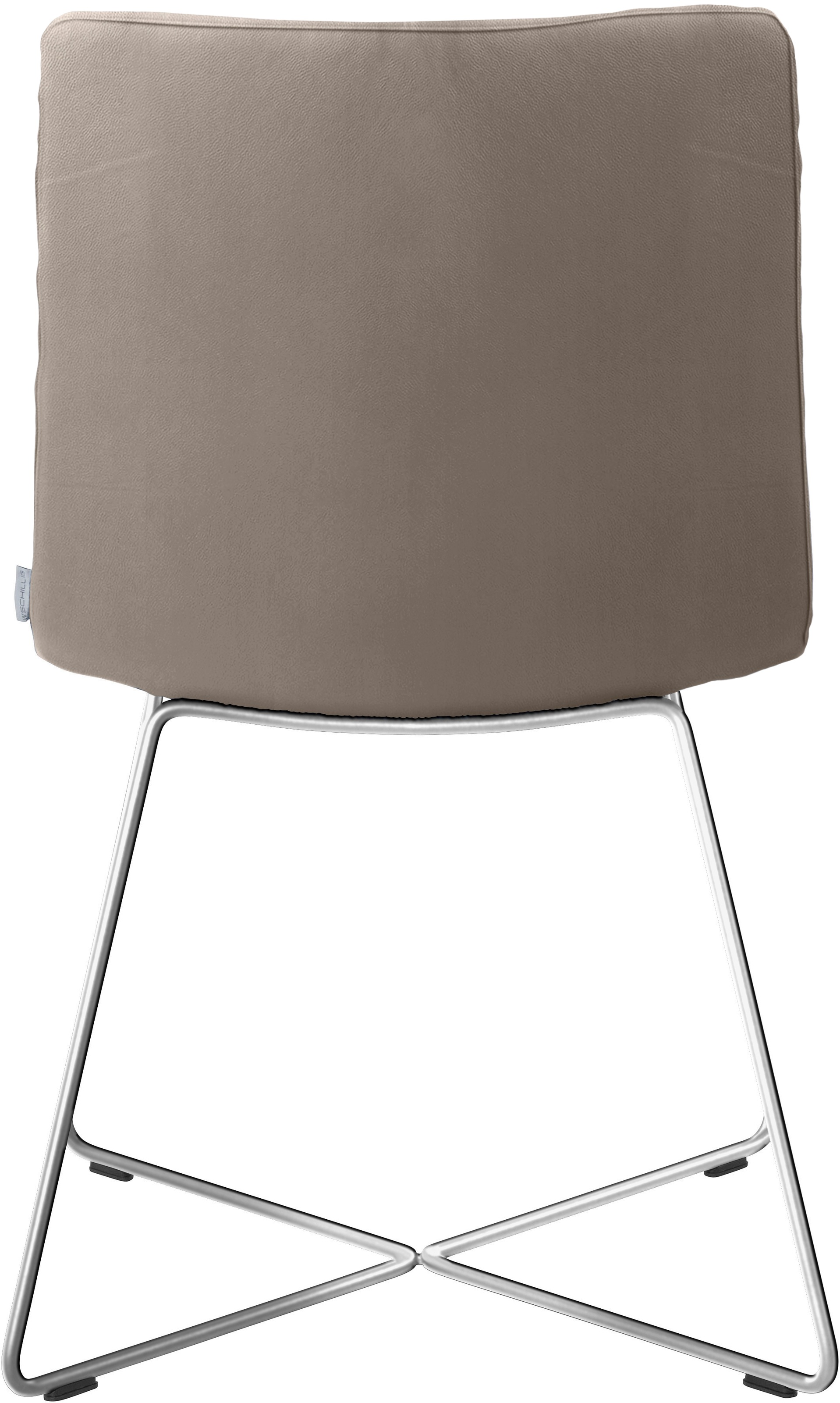 Polsterstuhl W.SCHILLIG "jakob", braun (stone z59, anthrazit pulverbeschichtet), B:49cm H:86cm T:62cm, Chenillegewebe V34 (52% Polyester, 38% Baumwolle, 10% Polyacryl);Longlife Xtra-Leder Z59: Glattleder mit modischer Prägung. Hautstärke 0, 9 - 1, 1 mm;RO 3