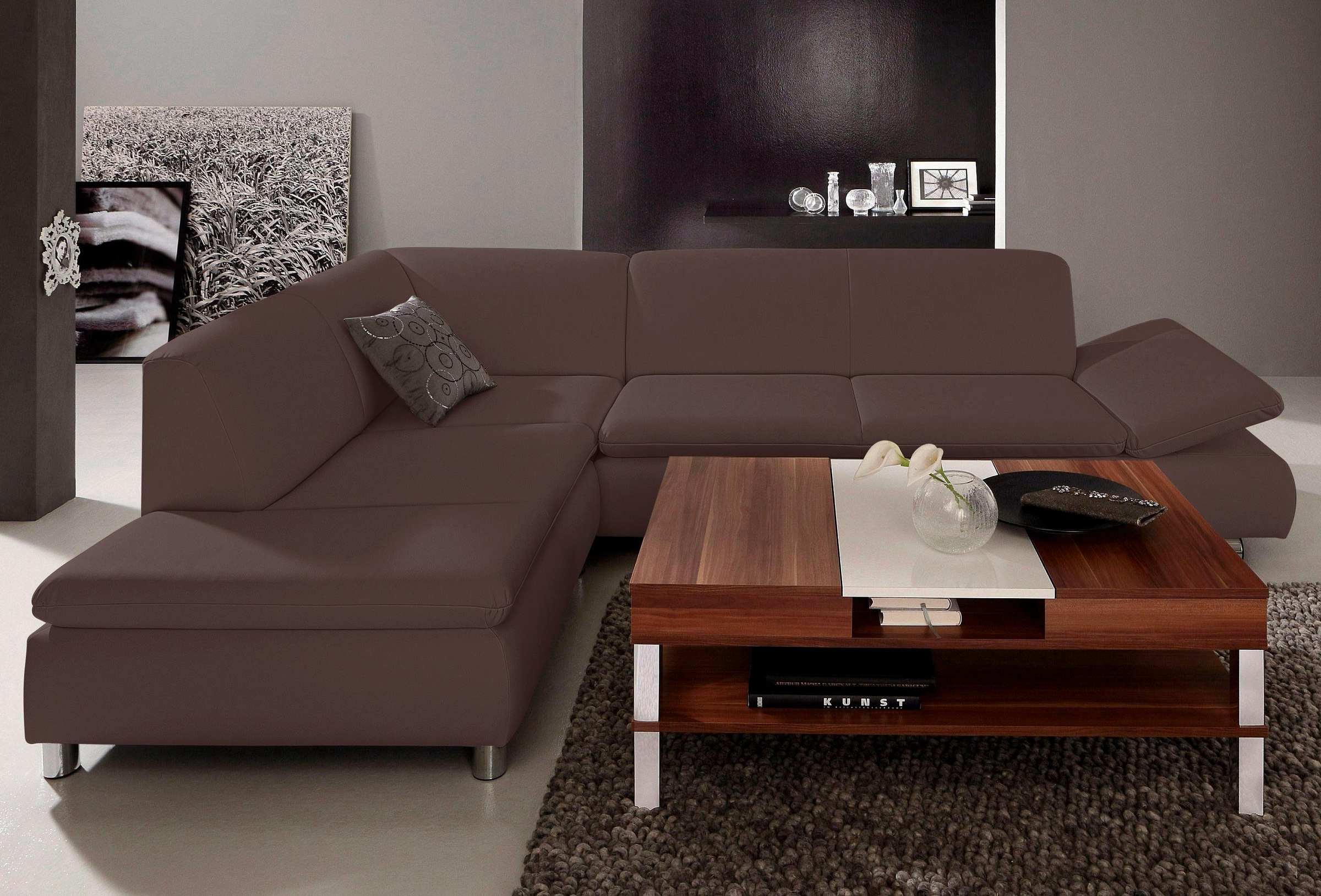 Max Winzer® Ecksofa »Toulouse«, mit klappbaren Armlehnen, Breite 271 cm