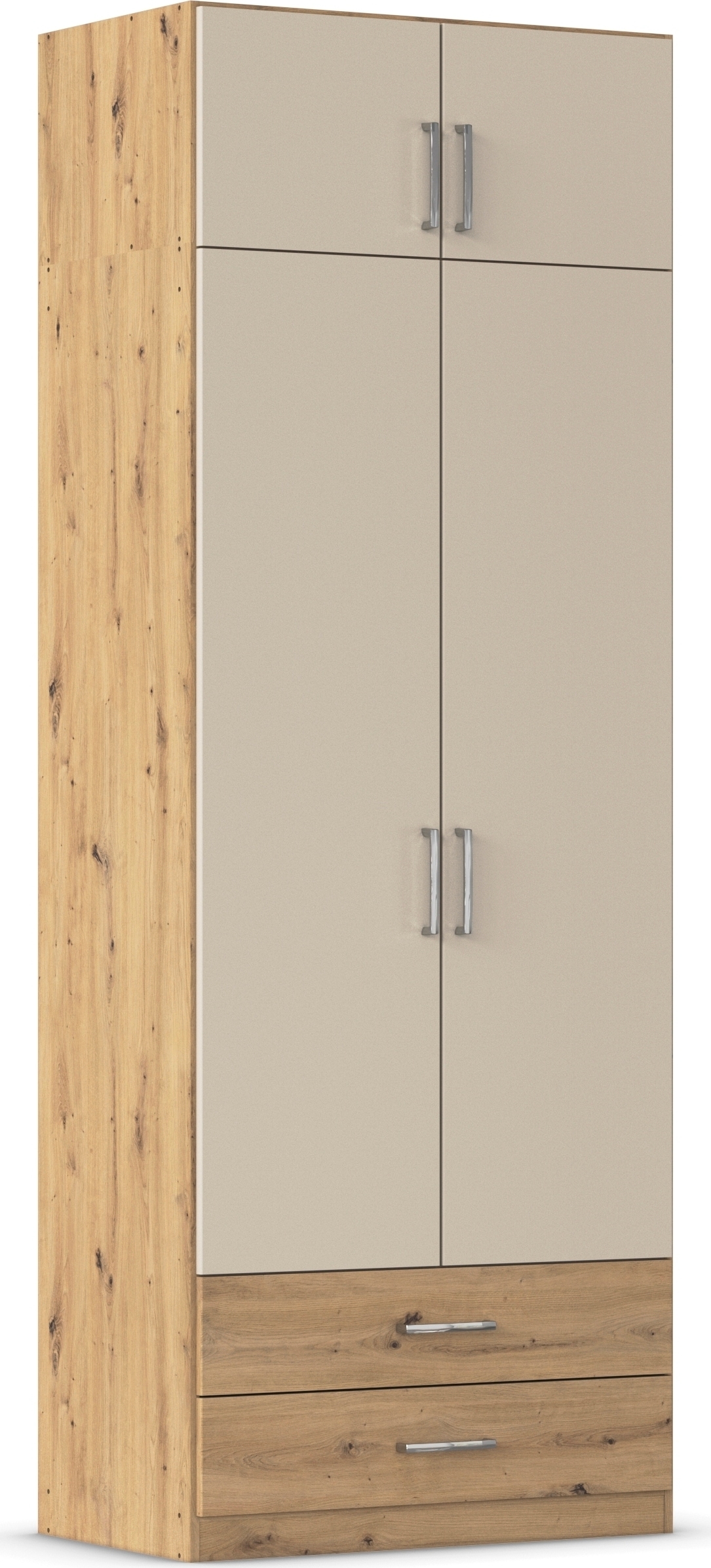rauch "Schrank Garderobe Wäscheschrank GAMMA in 4 Breiten 91-226 cm" 3 verschiedene Ausstattungen BASIC/CLASSIC/PREMIUM (inkl. SOFT-CLOSE), mit Schubladen und Schrankaufsatz, schlichtes Design MADE IN GERMANY