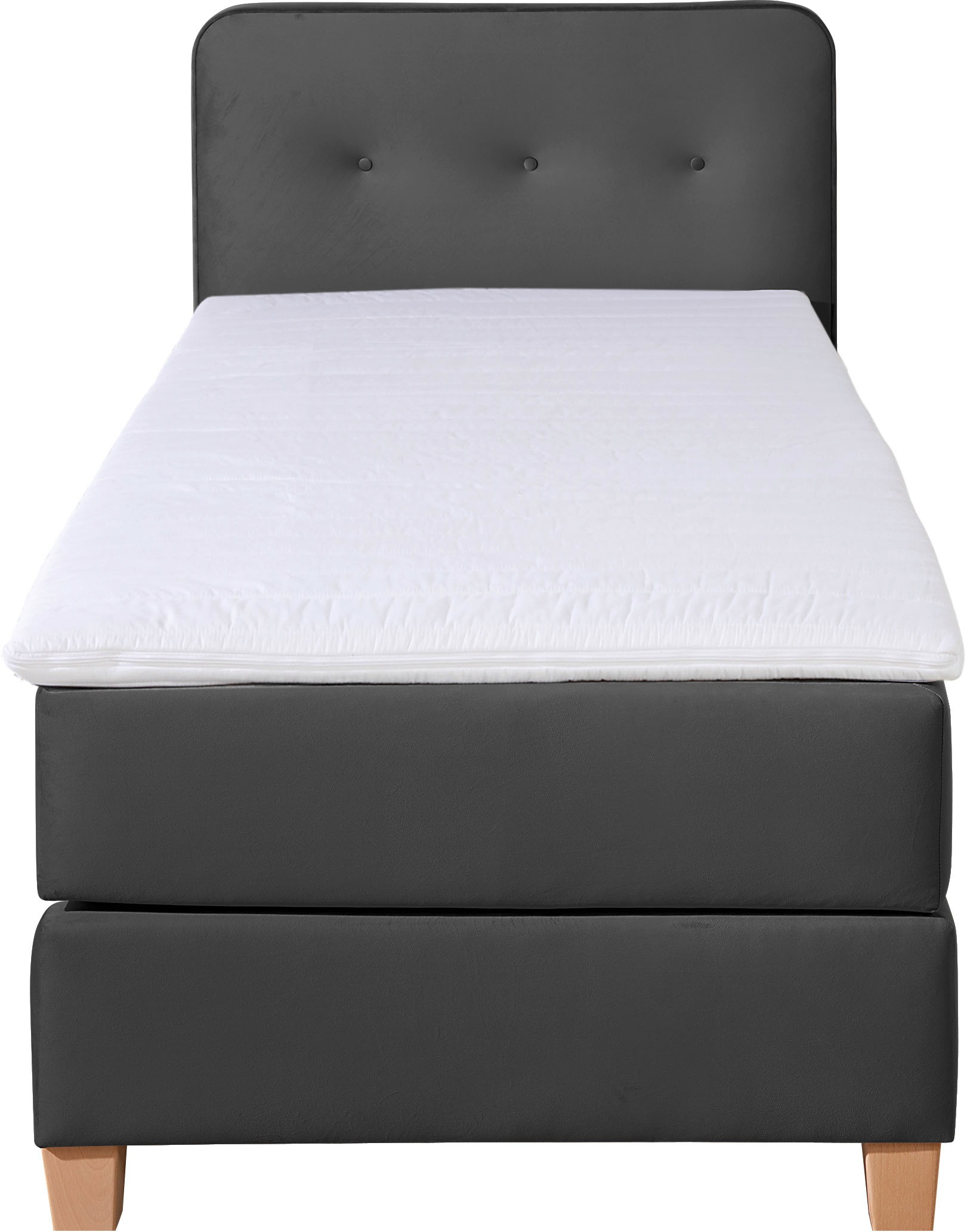 Home affaire Boxspringbett »Fargo«, inkl. Topper, in 3 Matratzenarten, in Samt- oder Strukturstoff