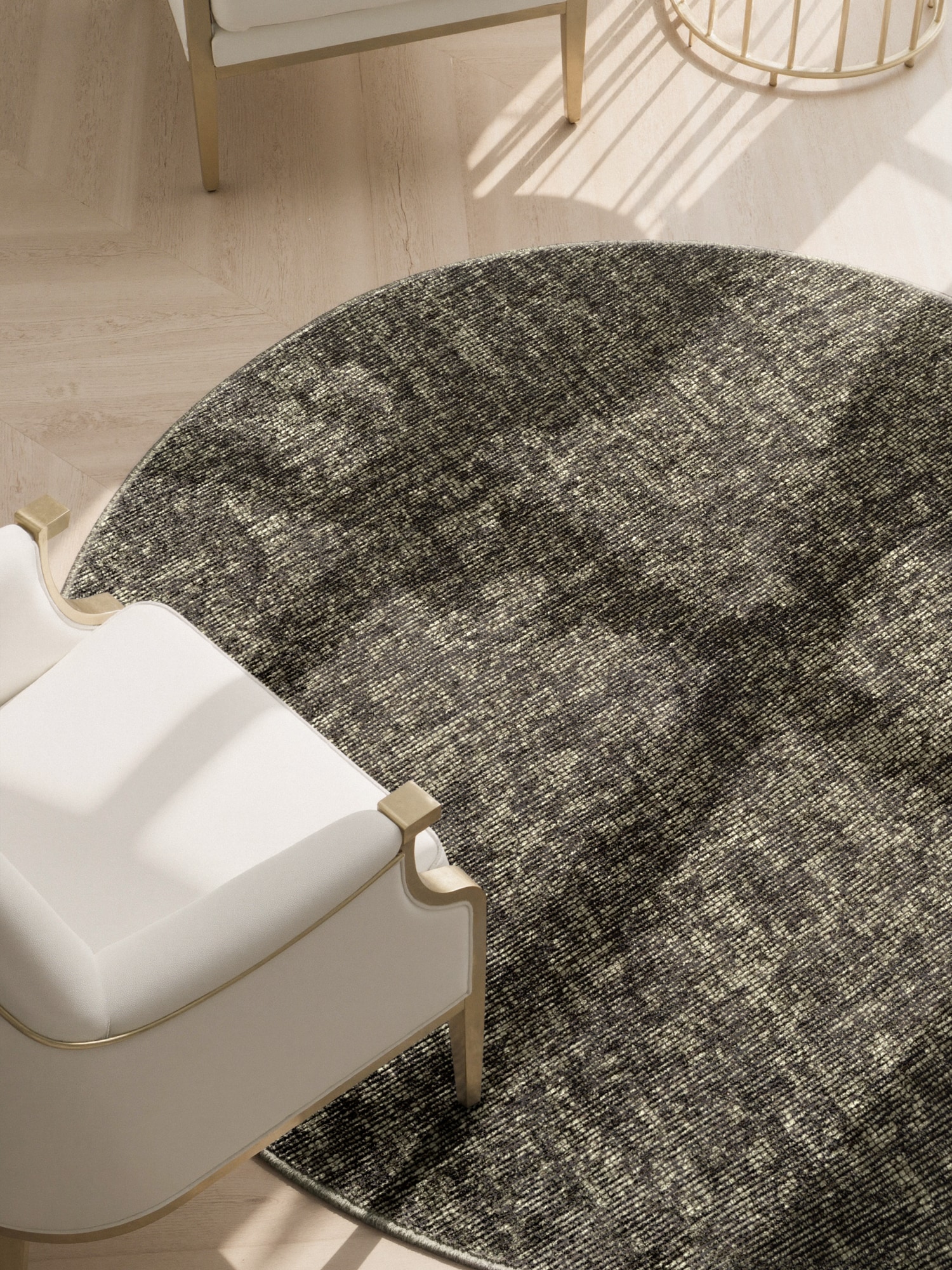 ELLE DECORATION Teppich »Prisma« rund 5 mm Höhe Glanz-Effekt, Karo Design, Kachel-Optik, Wohnzimmer, Schlafzimmer,Flur