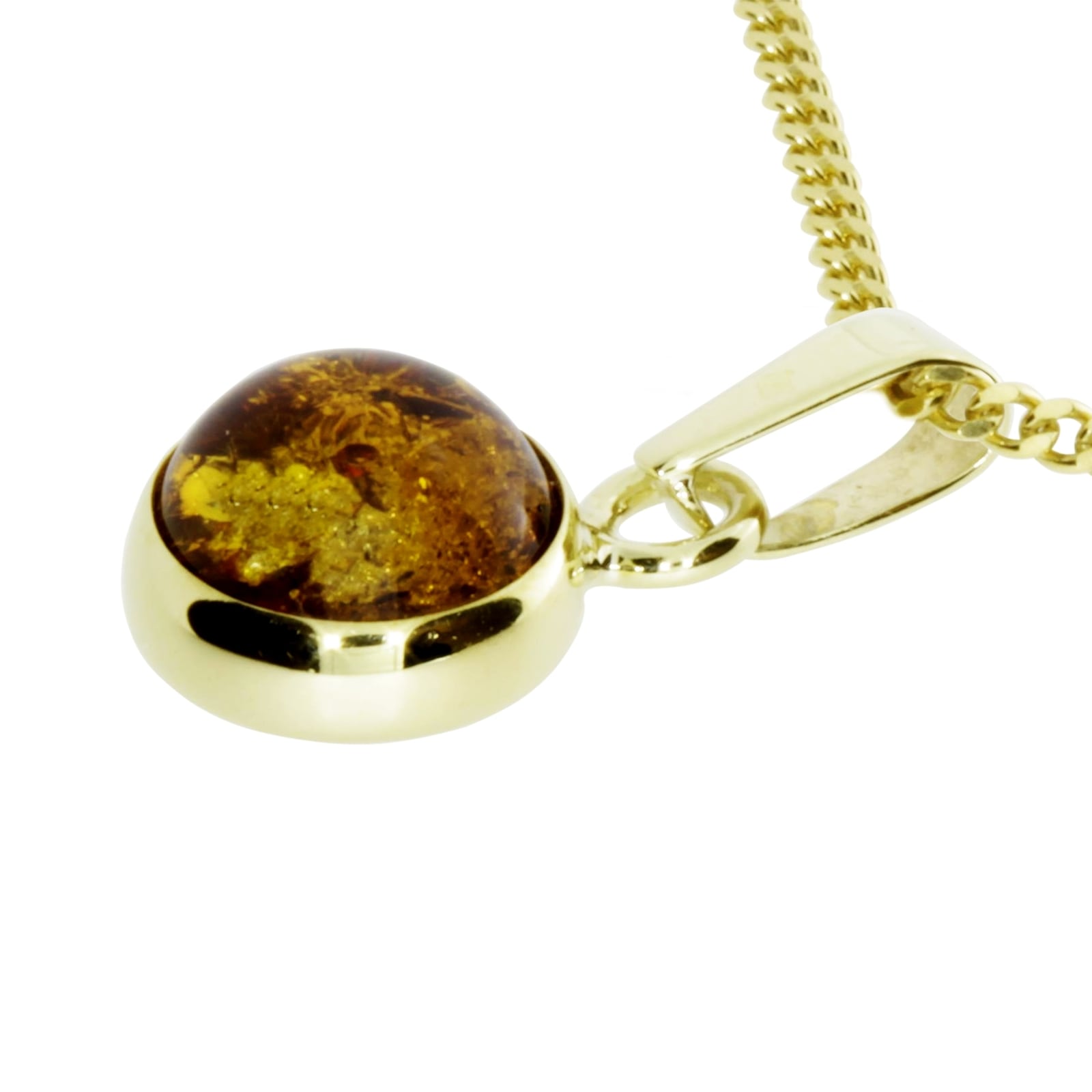 OSTSEE-SCHMUCK Kette und Anhänger Set »- Classic 8 mm - Gold 333/000 - Bernstein«