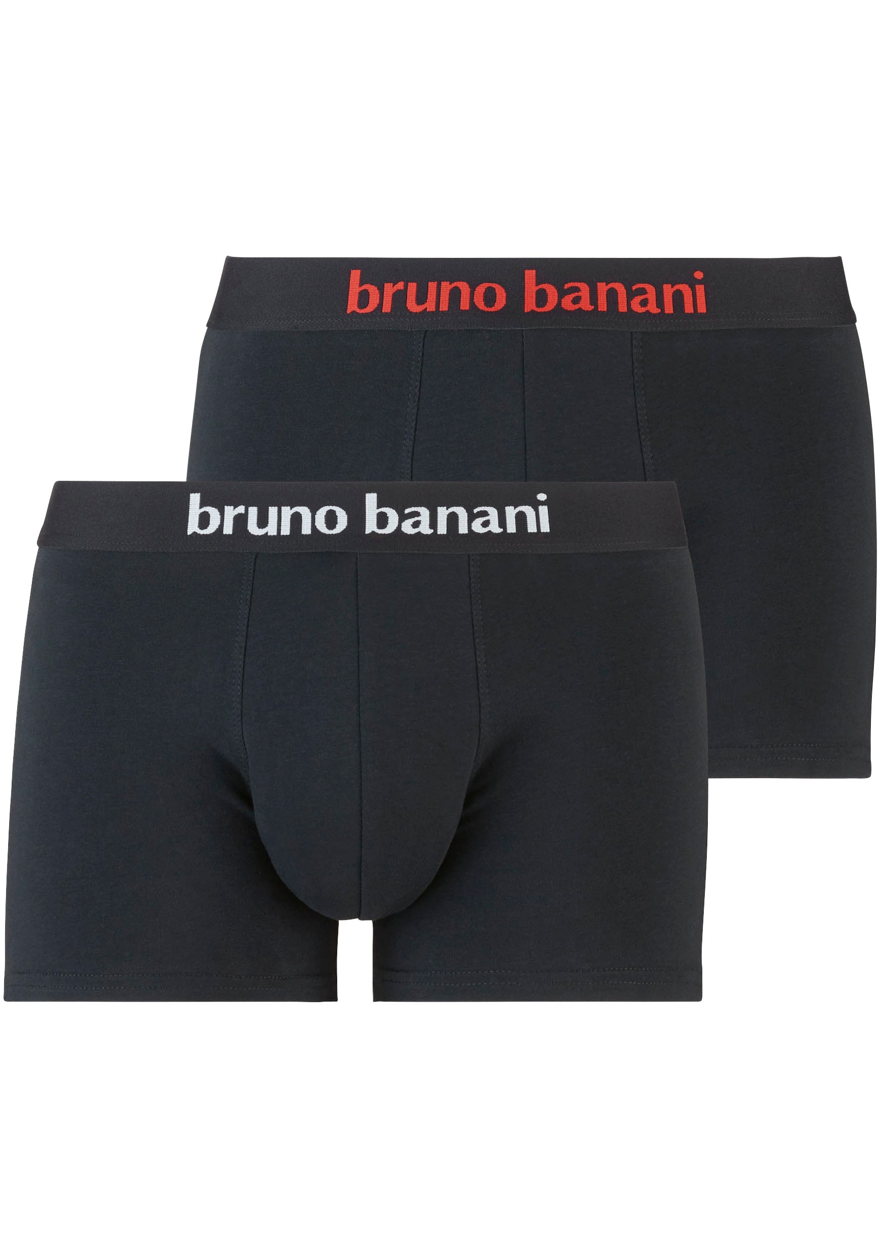 Bruno Banani Boxer, (2er Pack), mit kontrastreichem Logobund