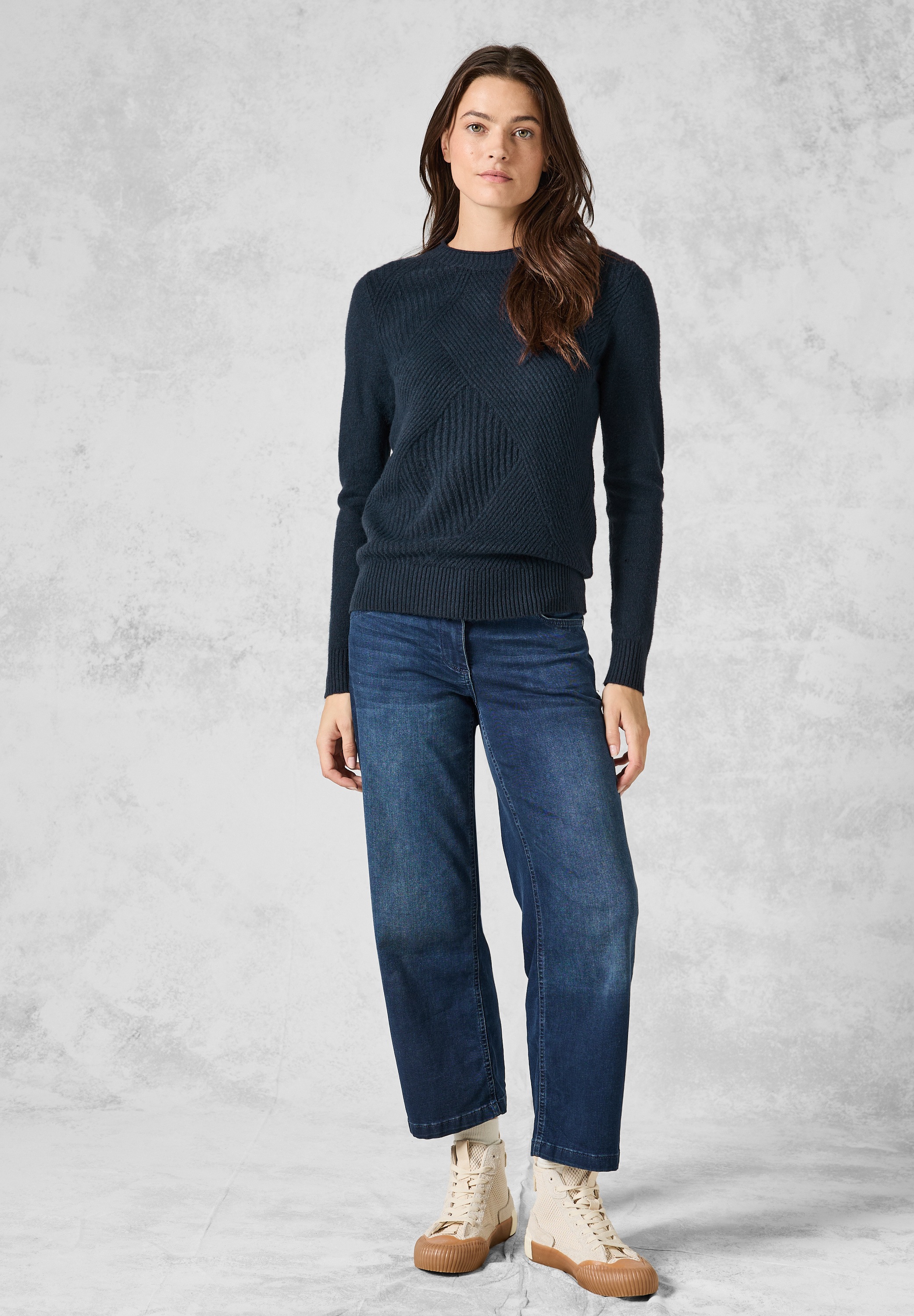 Cecil Strickpullover, mit Rundhalsausschnitt