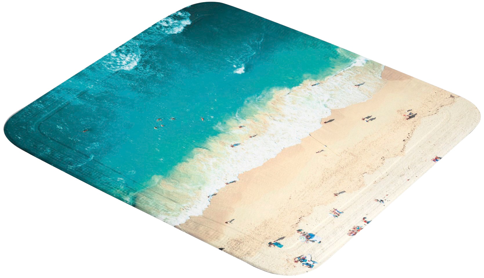 Kleine Wolke Duscheinlage »Waikiki«, mit Strand-Motiv, 55x55 cm