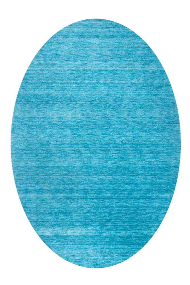 morgenland Wollteppich »Uni - Gabbeh Teppich - Softy«, oval, 1,6 mm Höhe, Gabbeh Optik, Uni Farben, reine Wolle, sehr weicher Flor, Wohnzimmer