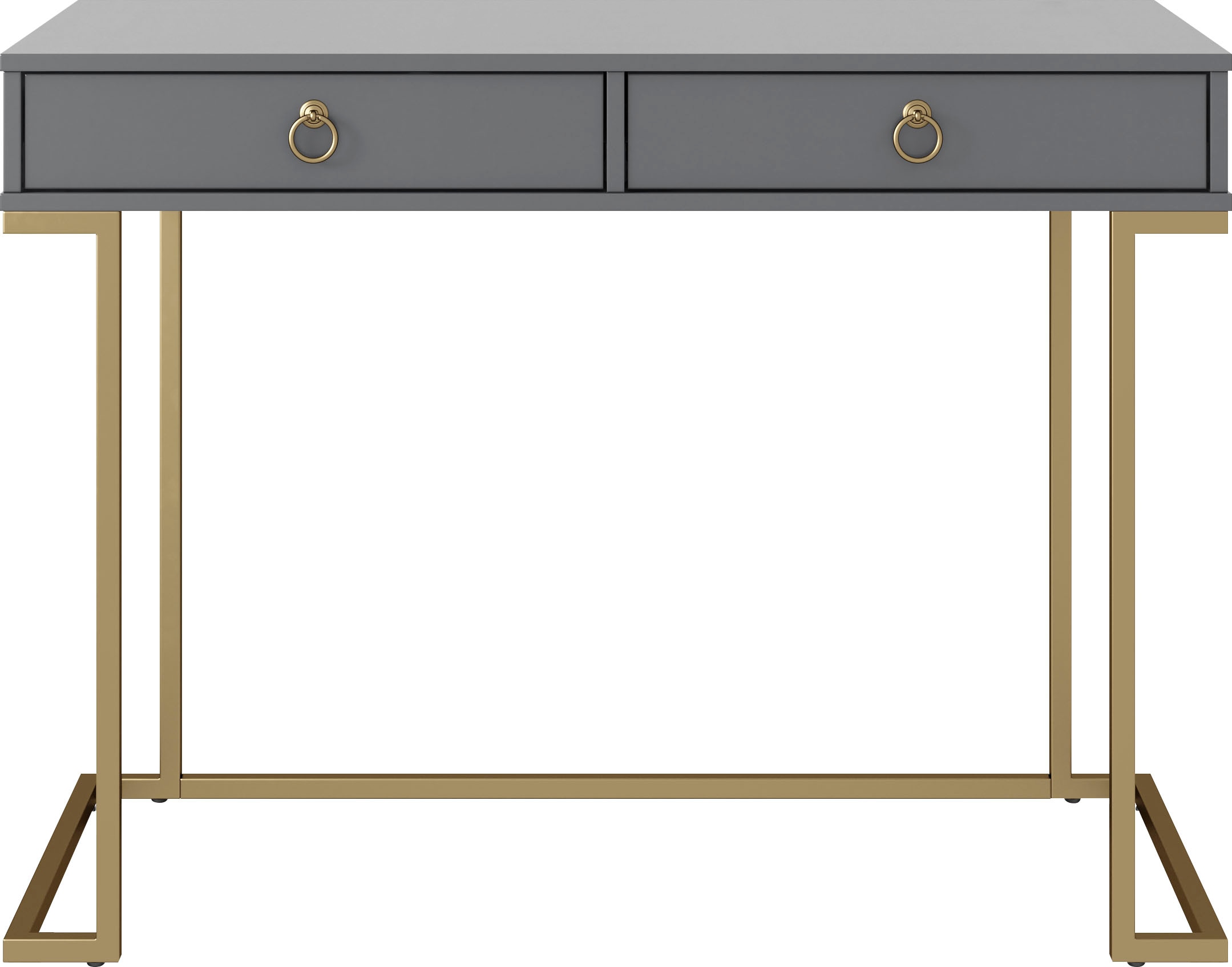 Schreibtisch »Camila«, mit 2 Schubladen, aus MDF, Gestell und Griffe aus Metall, Höhe...