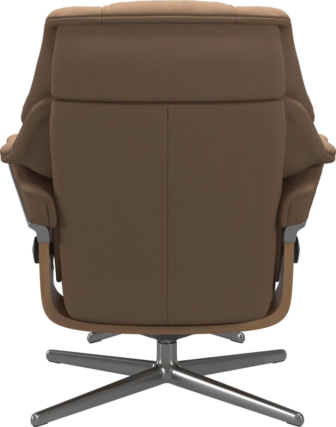 Stressless® Relaxsessel »Reno«, (Set, Relaxsessel mit Hocker), mit Hocker, mit Cross Base, Größe S, M & L, Holzakzent Eiche