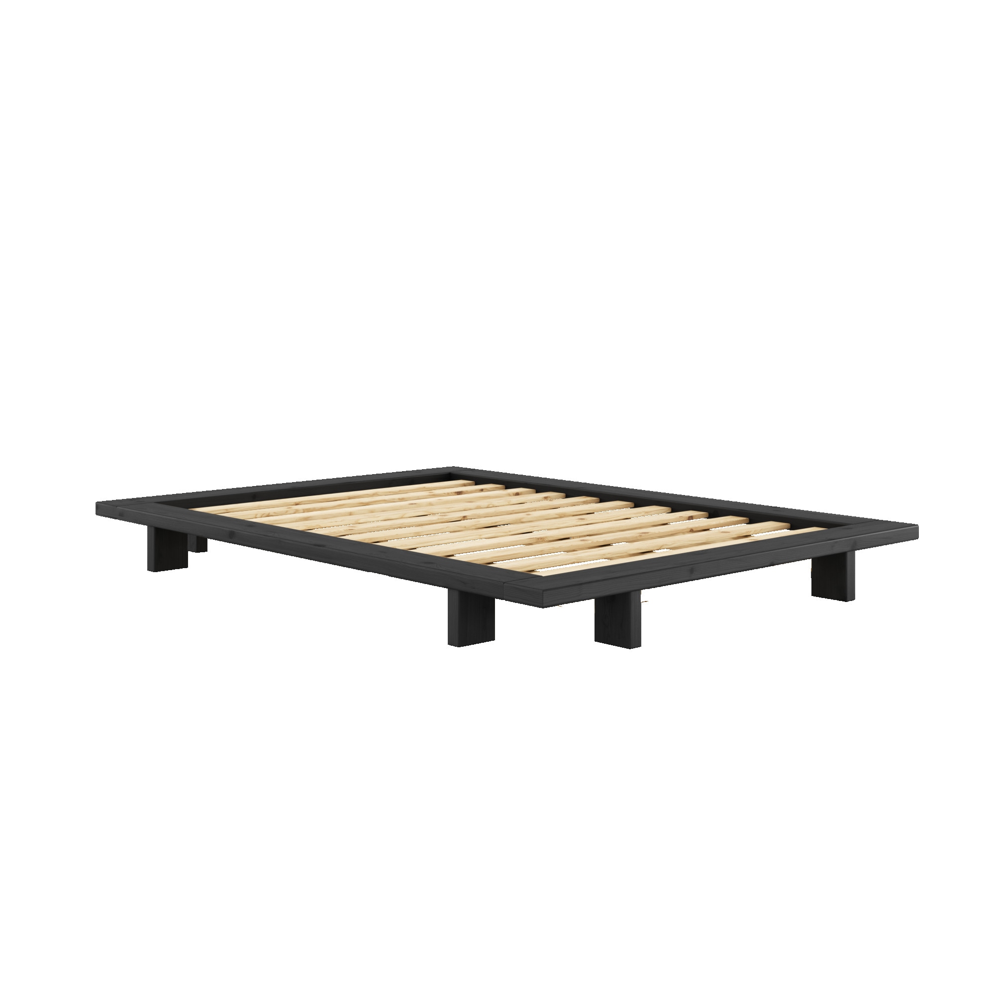 Karup Design Bettgestell "JAPAN BED Bodenbett, Holzrahmen, Futonbett, Jugendbett, Holzbett", Massivholzbett mit Lattenro