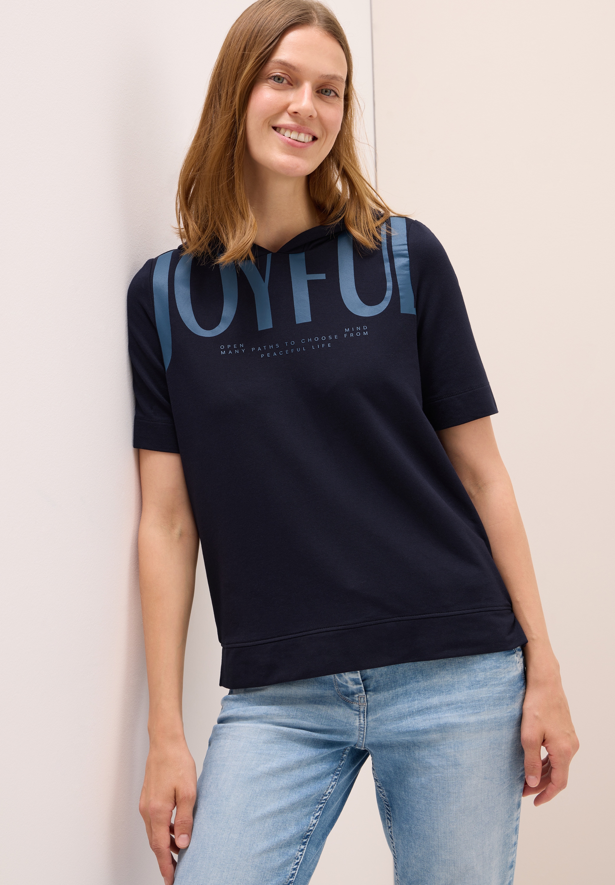 Cecil Kapuzenshirt im soften Baumwoll-Mix