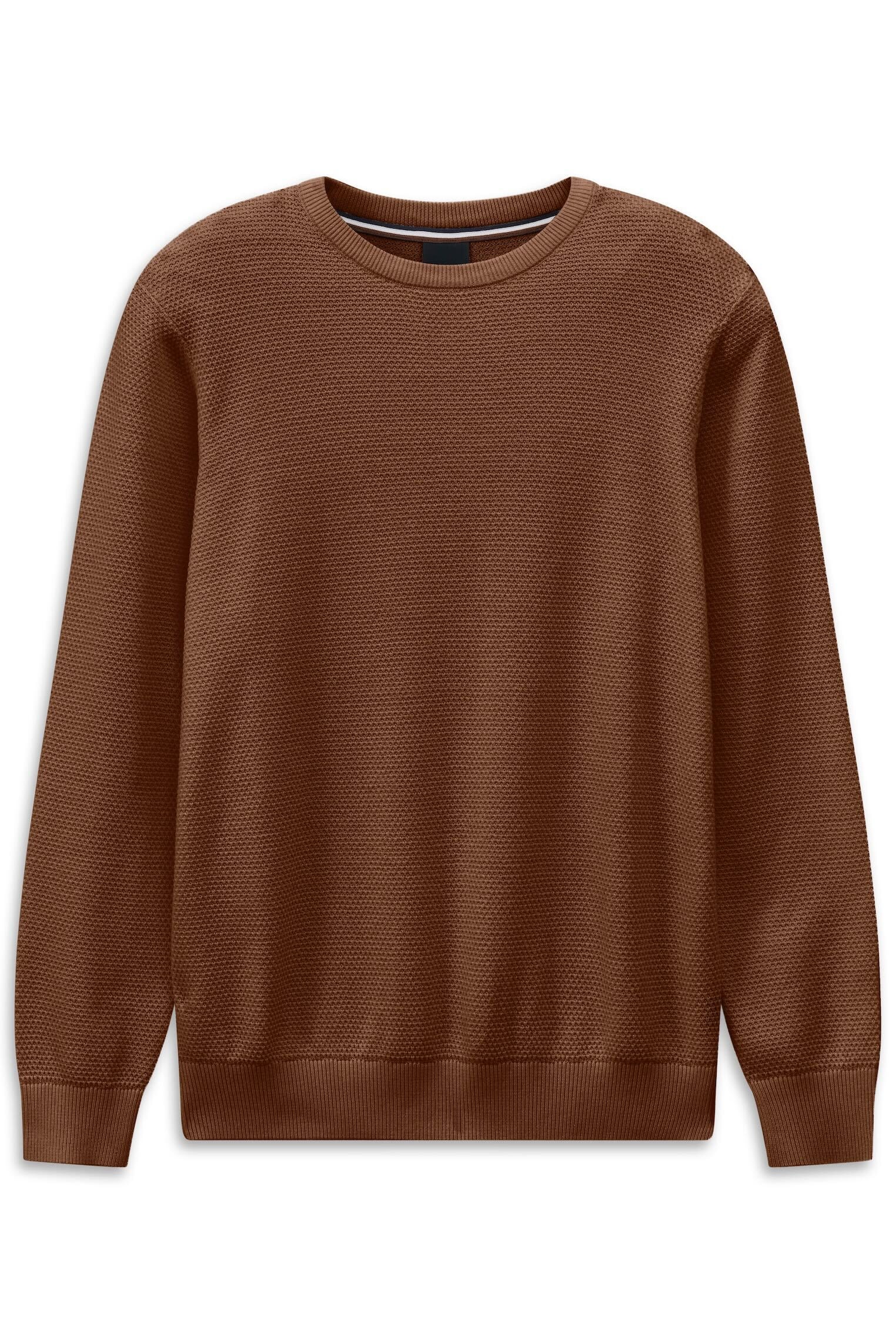 bugatti Rundhalspullover "Regular Fit" mit einer Struktur günstig online kaufen