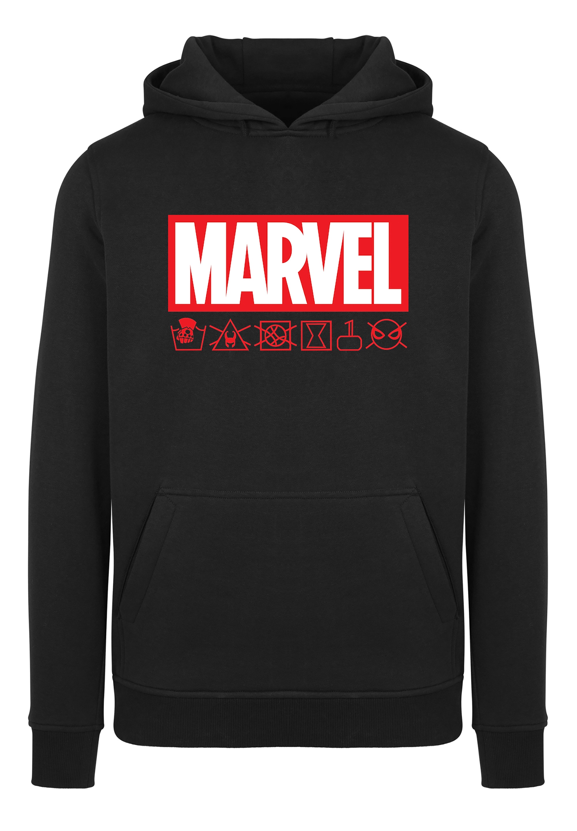 F4NT4STIC Kapuzenpullover "Marvel Logo Wash Care Symbols", Herren,Premium M günstig online kaufen