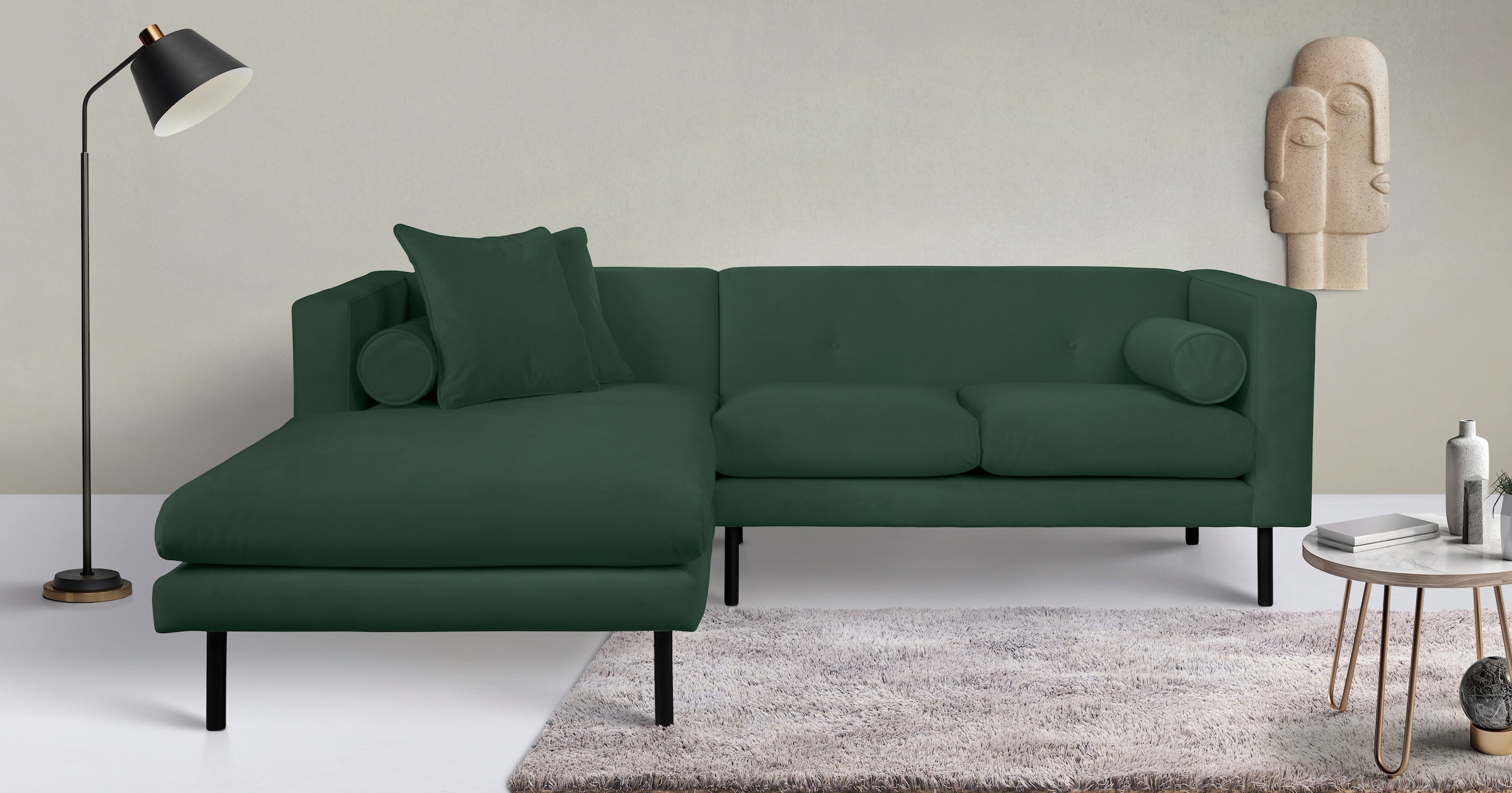 Home affaire Ecksofa "Lillibeth L-Form Designsofa, Maße B/T/H: 240/173/83 c günstig online kaufen
