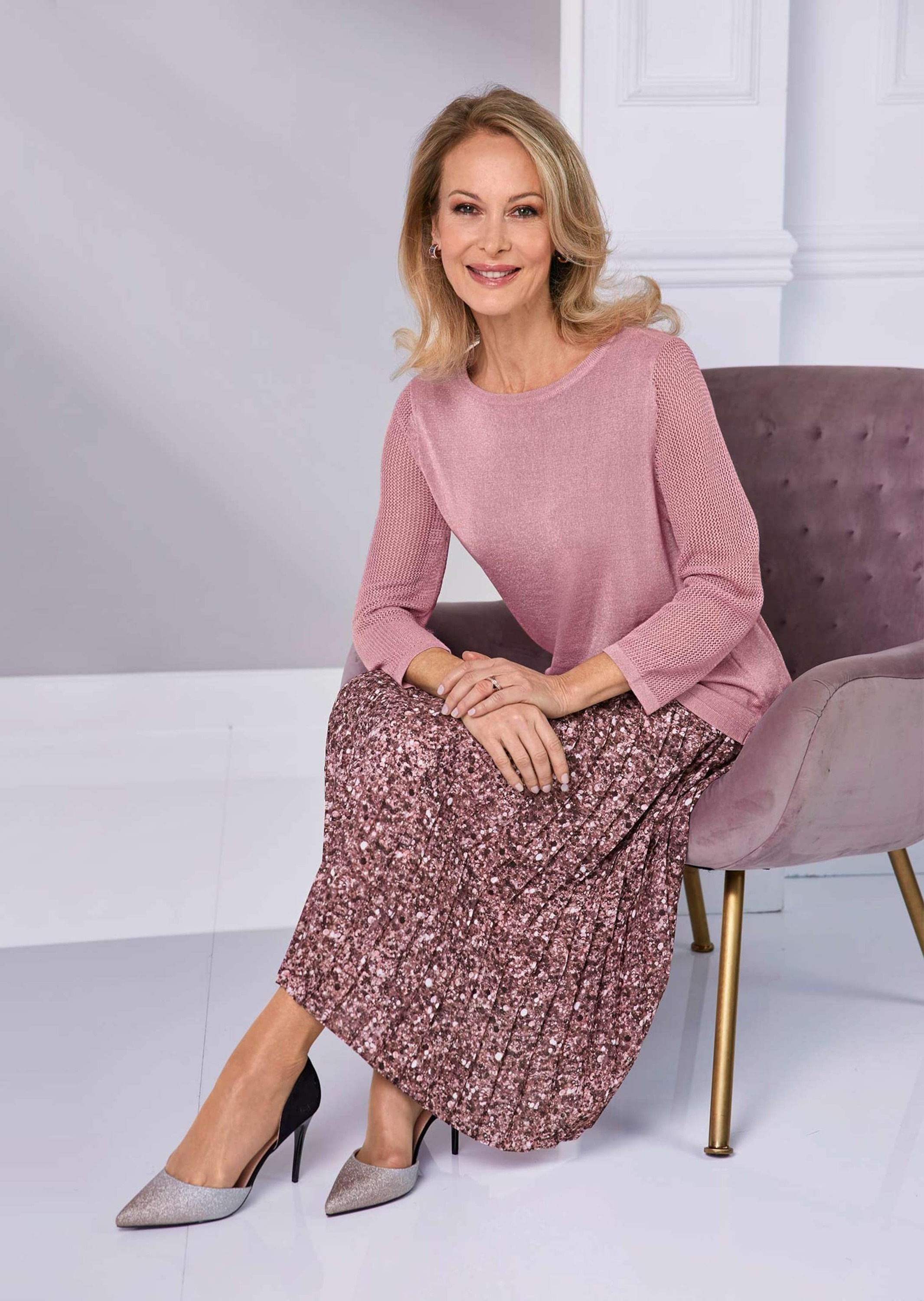 Thumbnail - GOLDNER 3/4 Arm-Pullover "Pullover mit Glanzgarn" Mit feinen Glanzgarnen