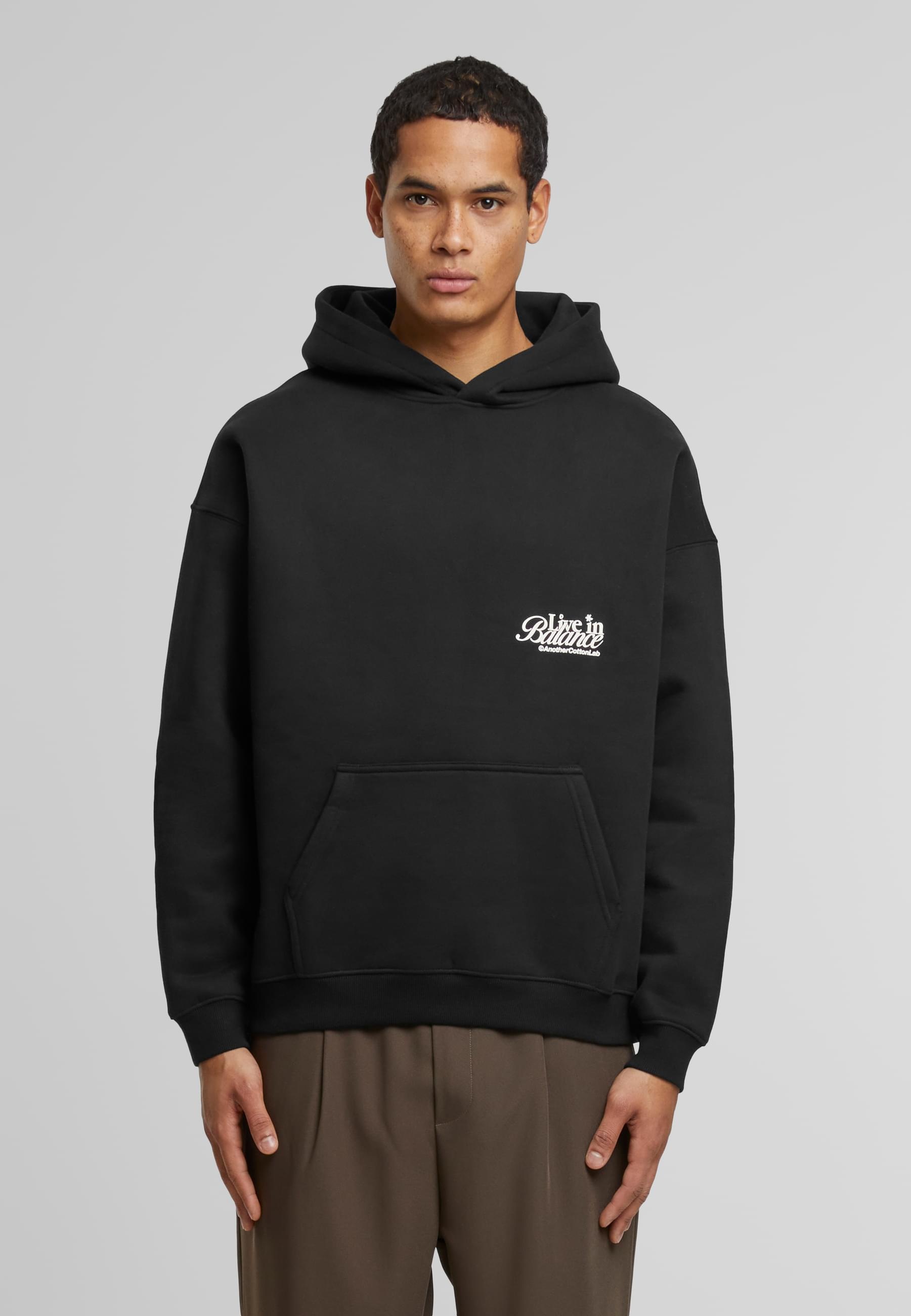 Another Cotton Lab Kapuzensweatshirt »Another Cotton Lab Live in Balance Heavy Oversized Hoodie«, (1 tlg.)