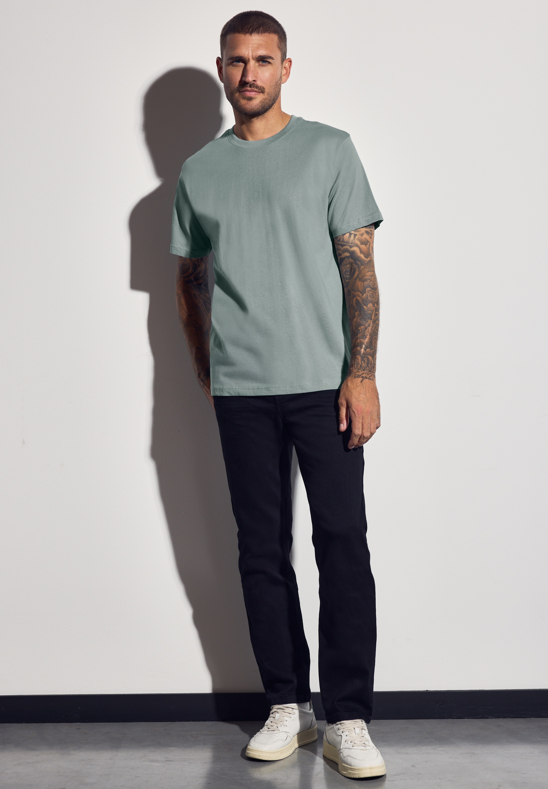 STREET ONE MEN T-Shirt, aus reiner Baumwolle