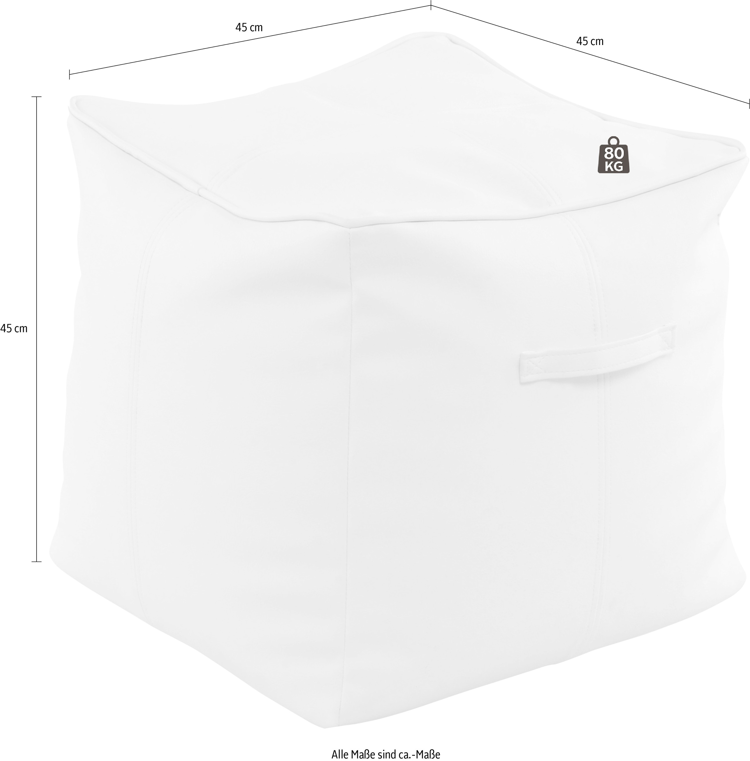 Kayoom Sitzwürfel »Pouf Travis 825, strapazierfähige, abwaschbare Oberfläche«, (1 St.), modern, pflegeleicht, vielseitig verwendbar, für Innenräume