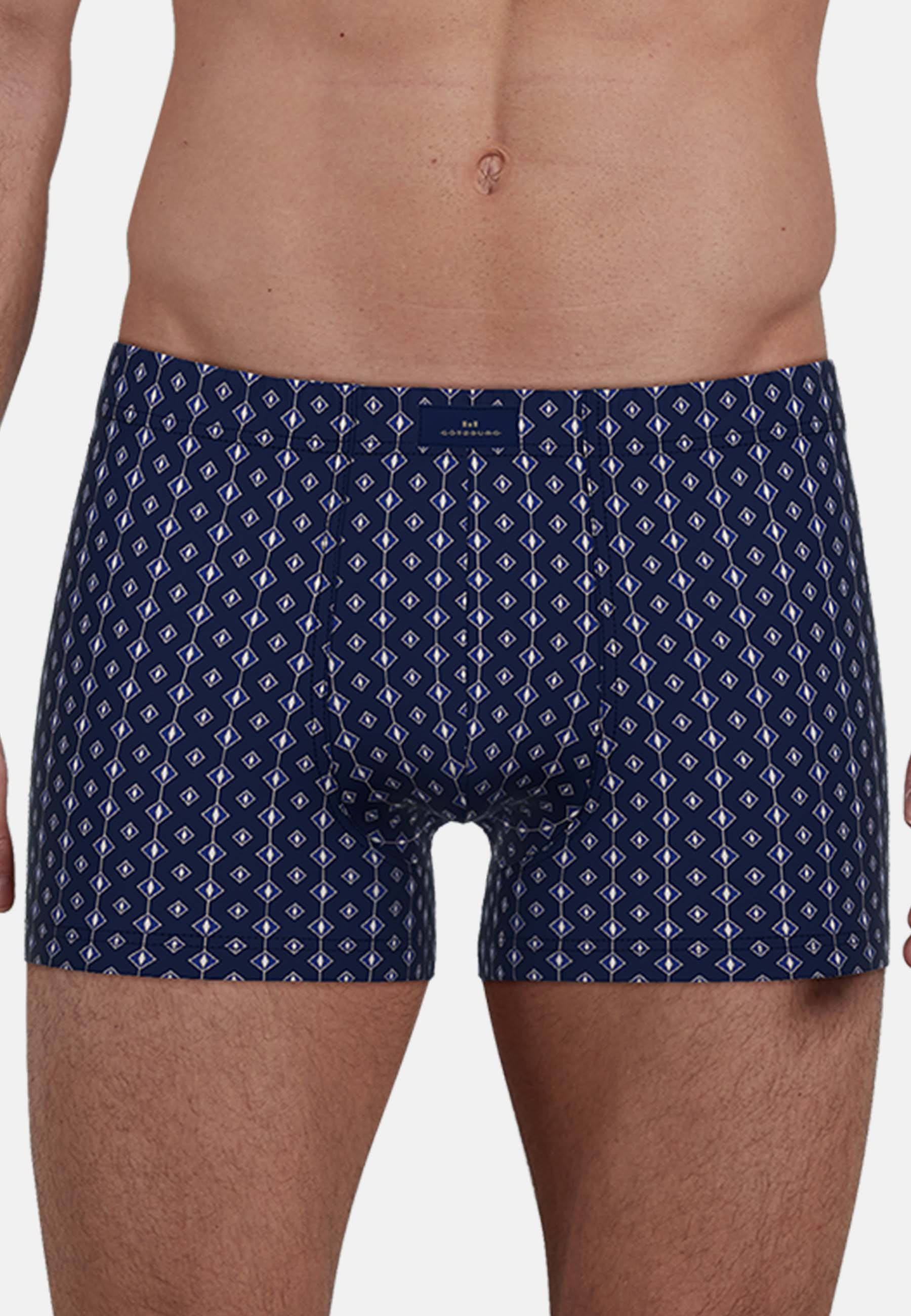 GÖTZBURG Boxershorts "Kos" 2er Pack, mit Logo, basic, gemustert, eng, weich günstig online kaufen