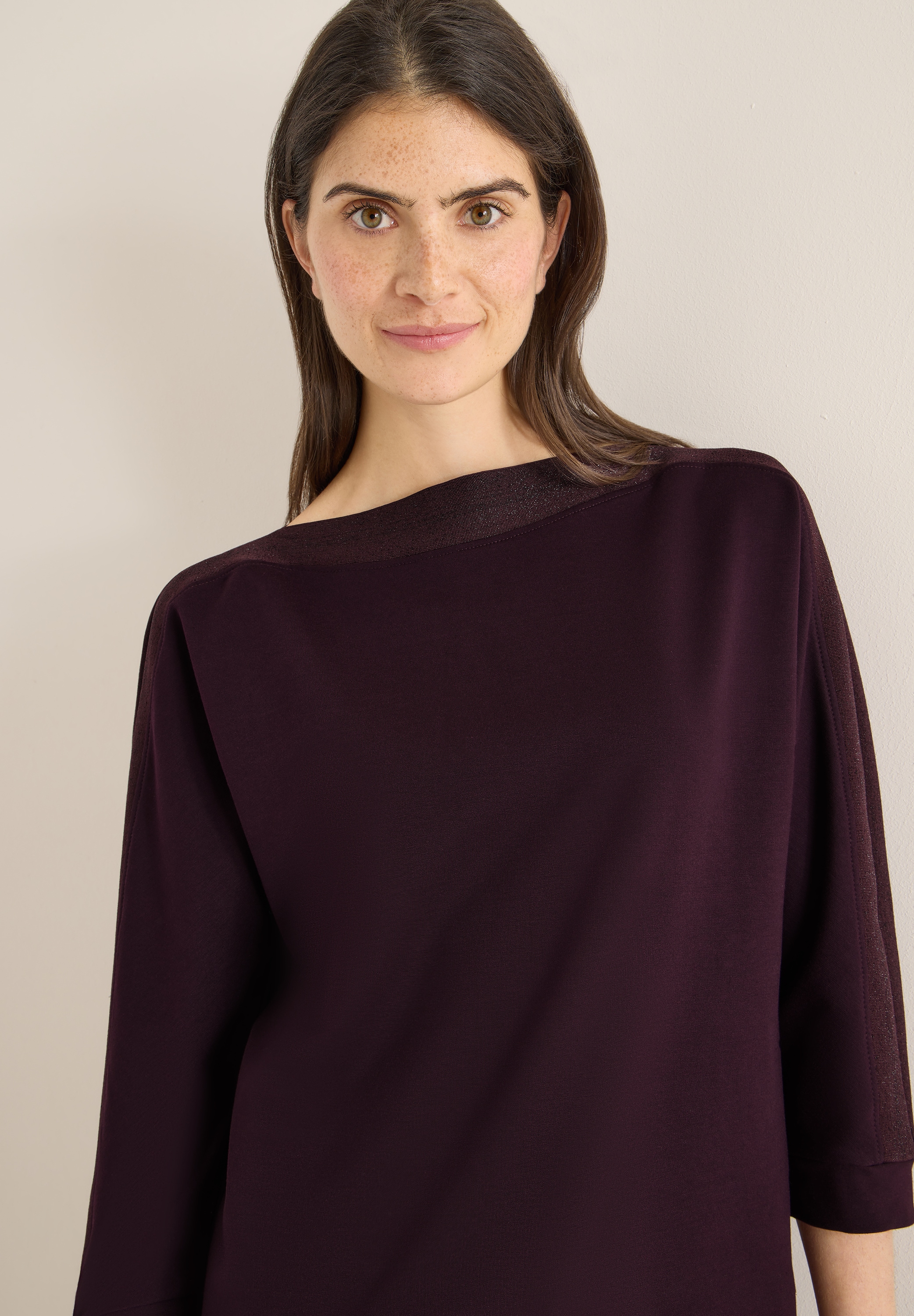 Cecil Fledermausshirt mit Tape und 3/4 Ärmel