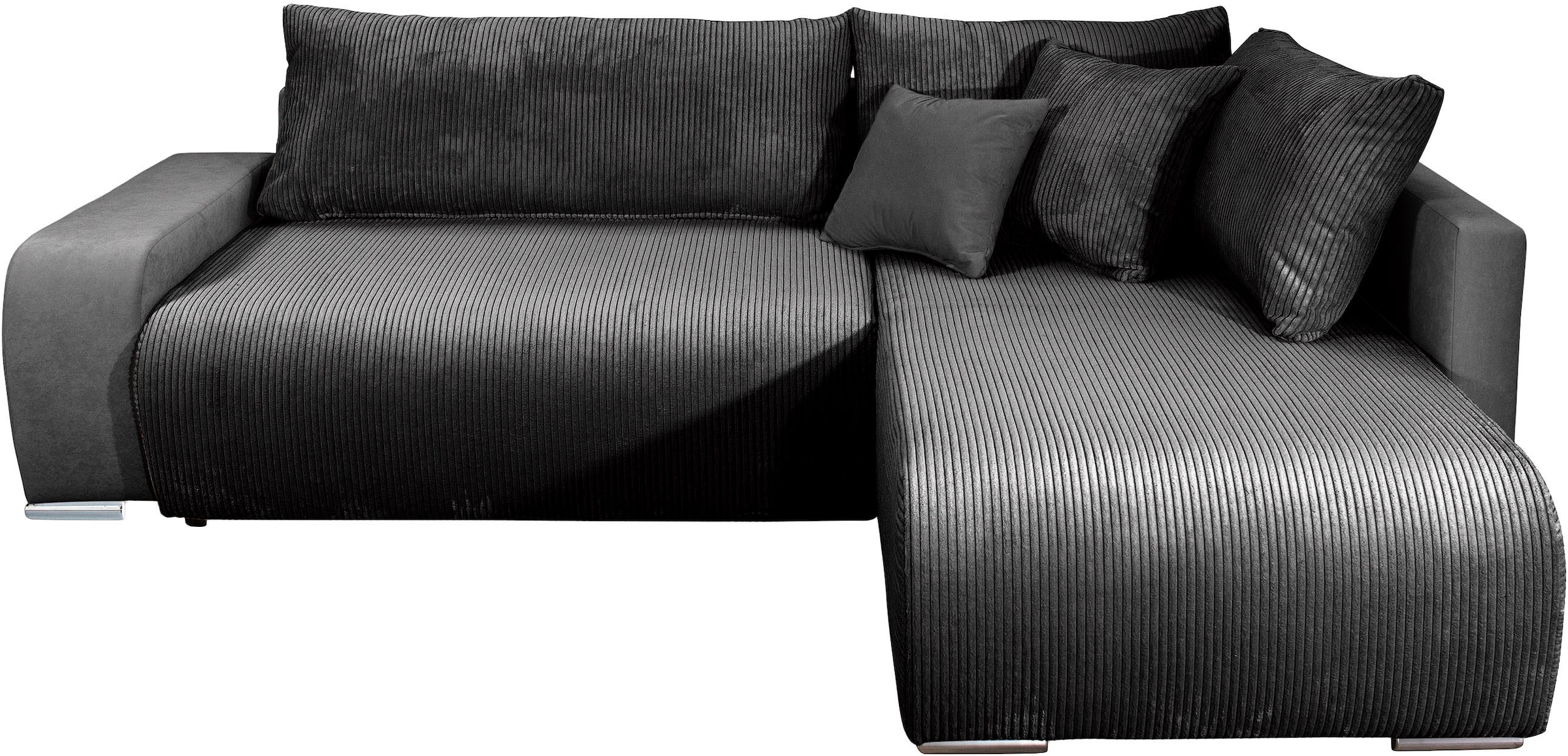 COLLECTION AB "Poppy L-Form, B: 227 cm" Schlaffunktion, Bettkasten & 1 Zierkissen