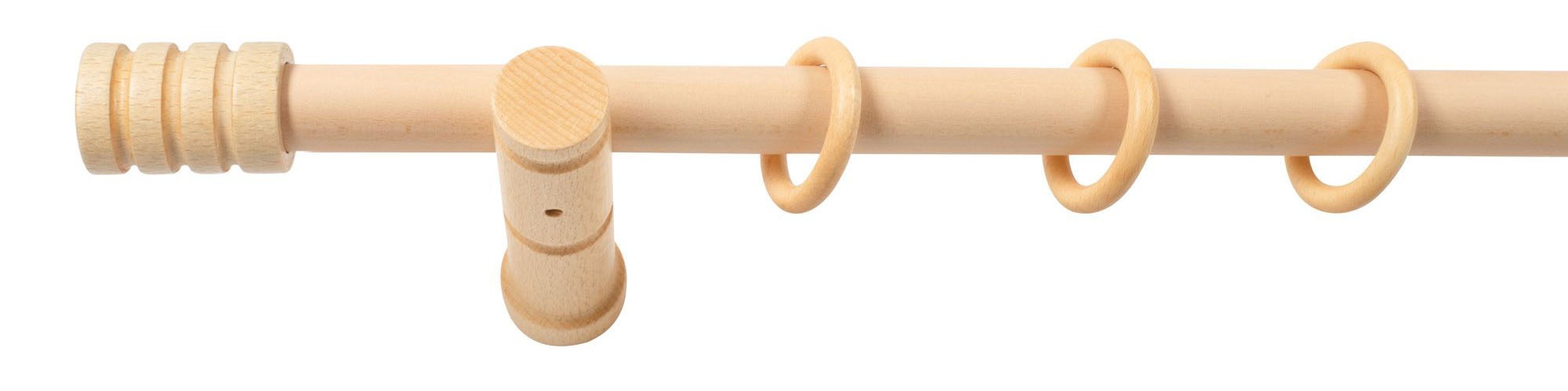 SN DECO GROUP Gardinenstange "Pisa" 1 läufig-läufig Fixmaß 28 mm, Holz, ver günstig online kaufen